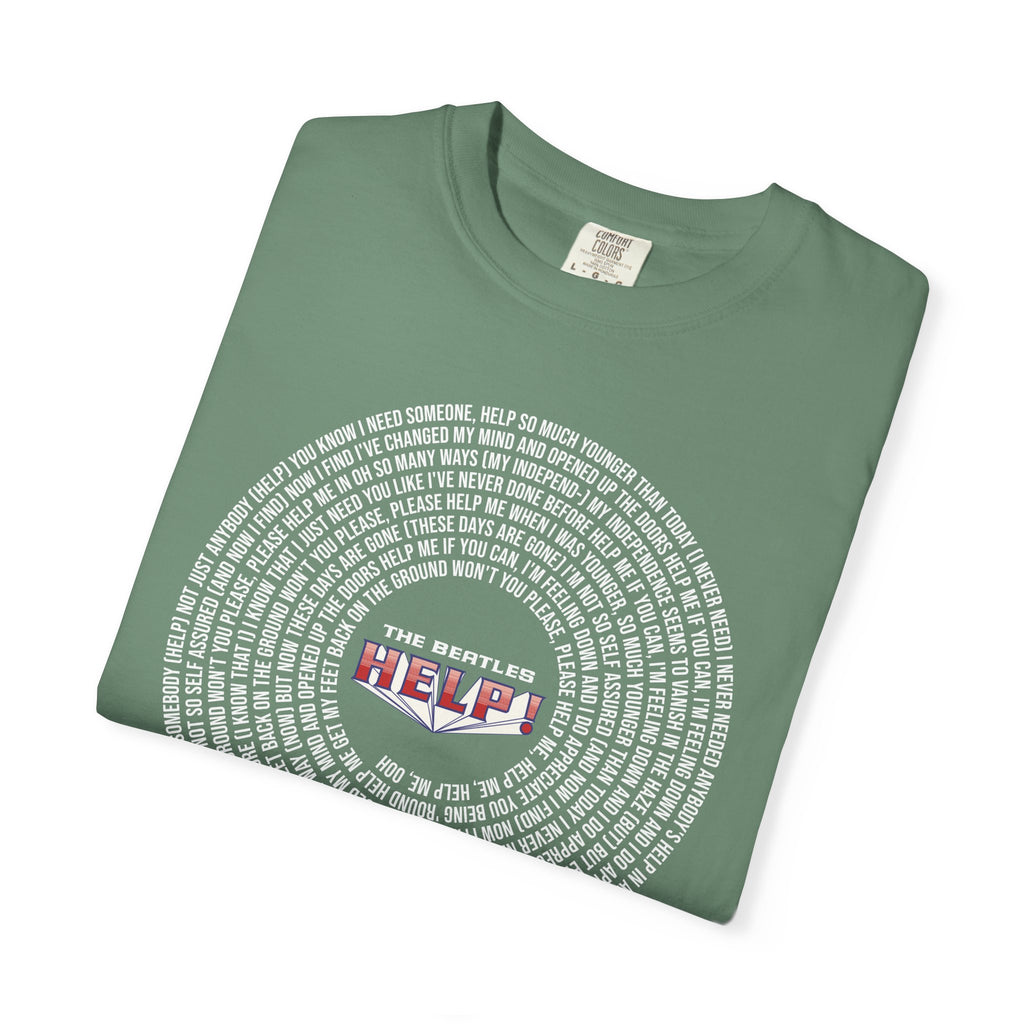 Help! Retro Heart Graphic T-Shirt — White Chest Print