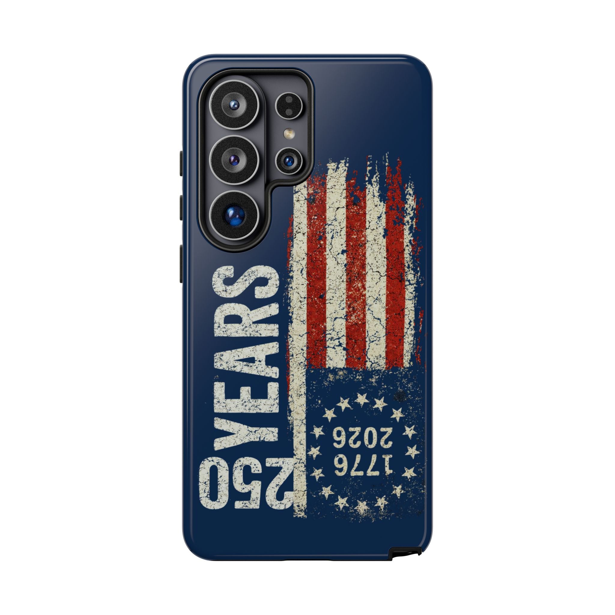 Patriotic 250th Anniversary Phone Case – 1776–2026 Distressed American Flag