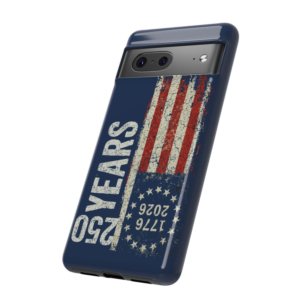 Patriotic 250th Anniversary Phone Case – 1776–2026 Distressed American Flag