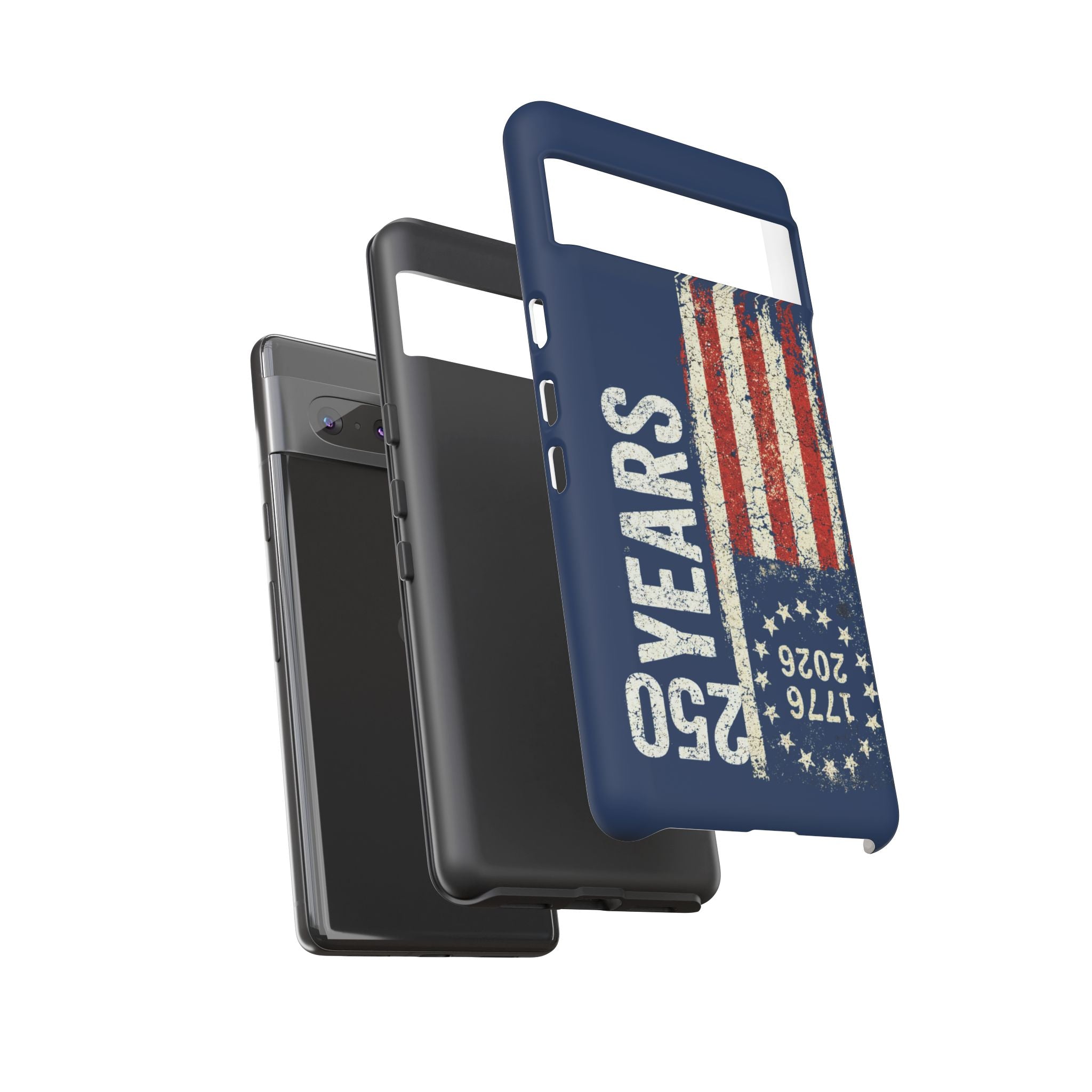 Patriotic 250th Anniversary Phone Case – 1776–2026 Distressed American Flag