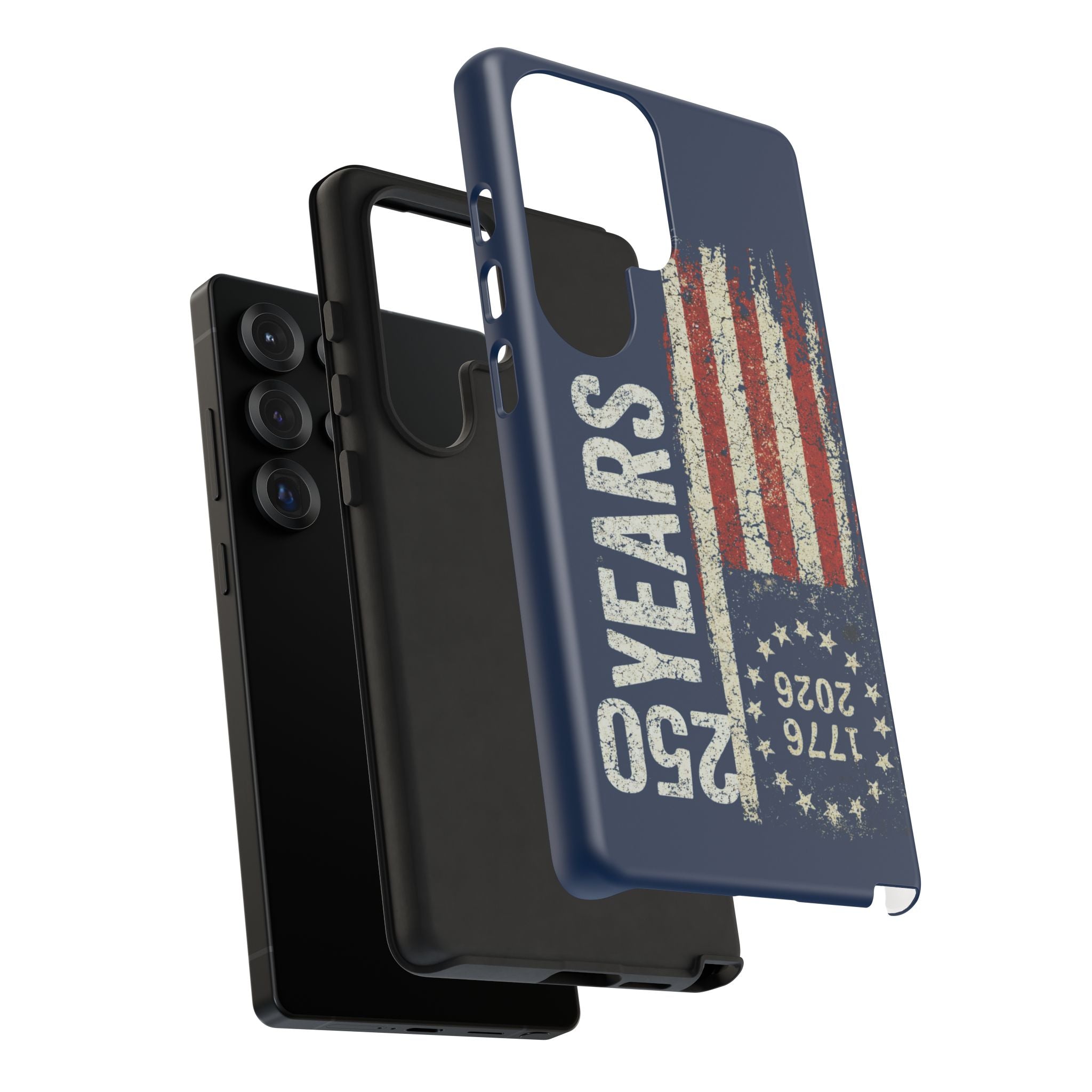 Patriotic 250th Anniversary Phone Case – 1776–2026 Distressed American Flag