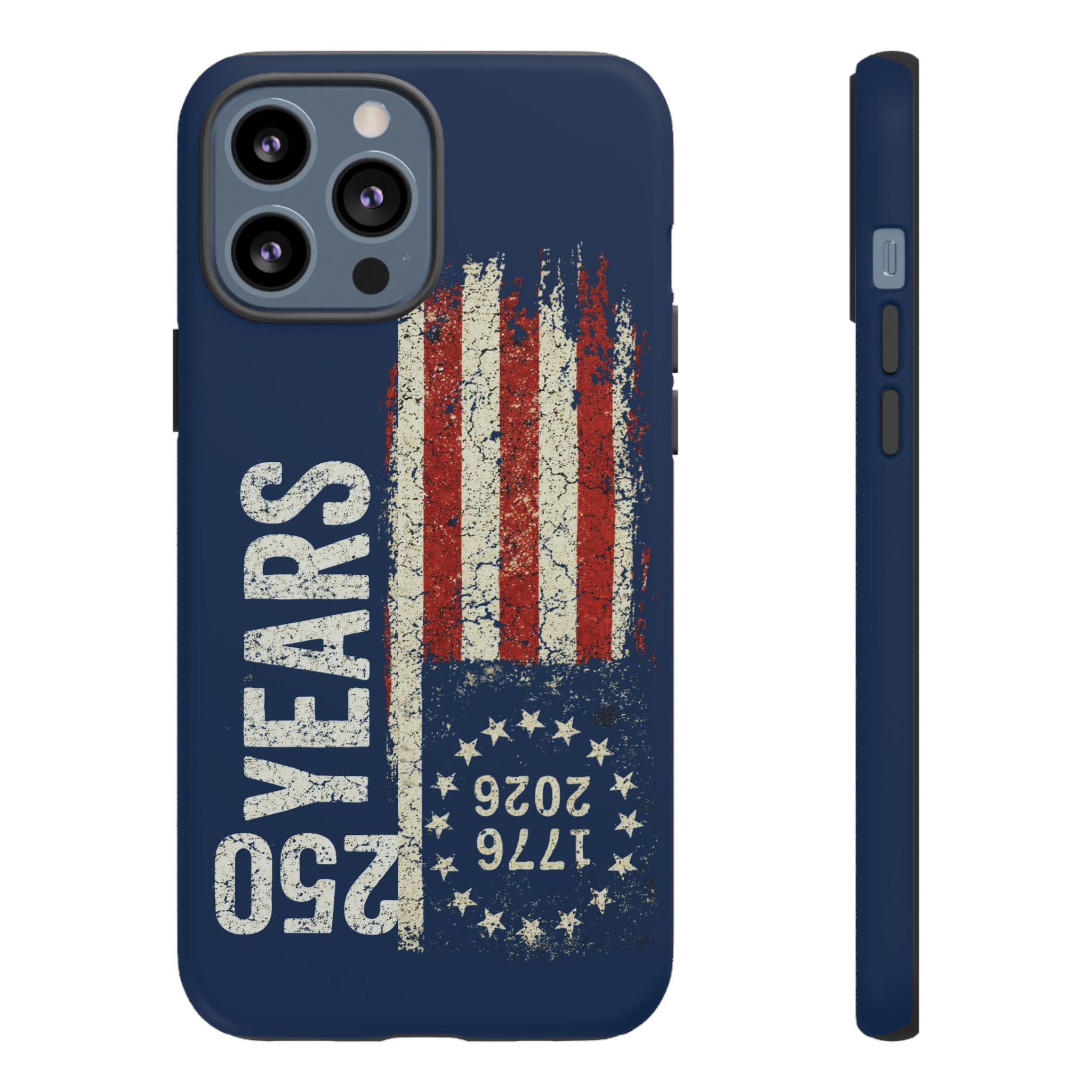 Patriotic 250th Anniversary Phone Case – 1776–2026 Distressed American Flag