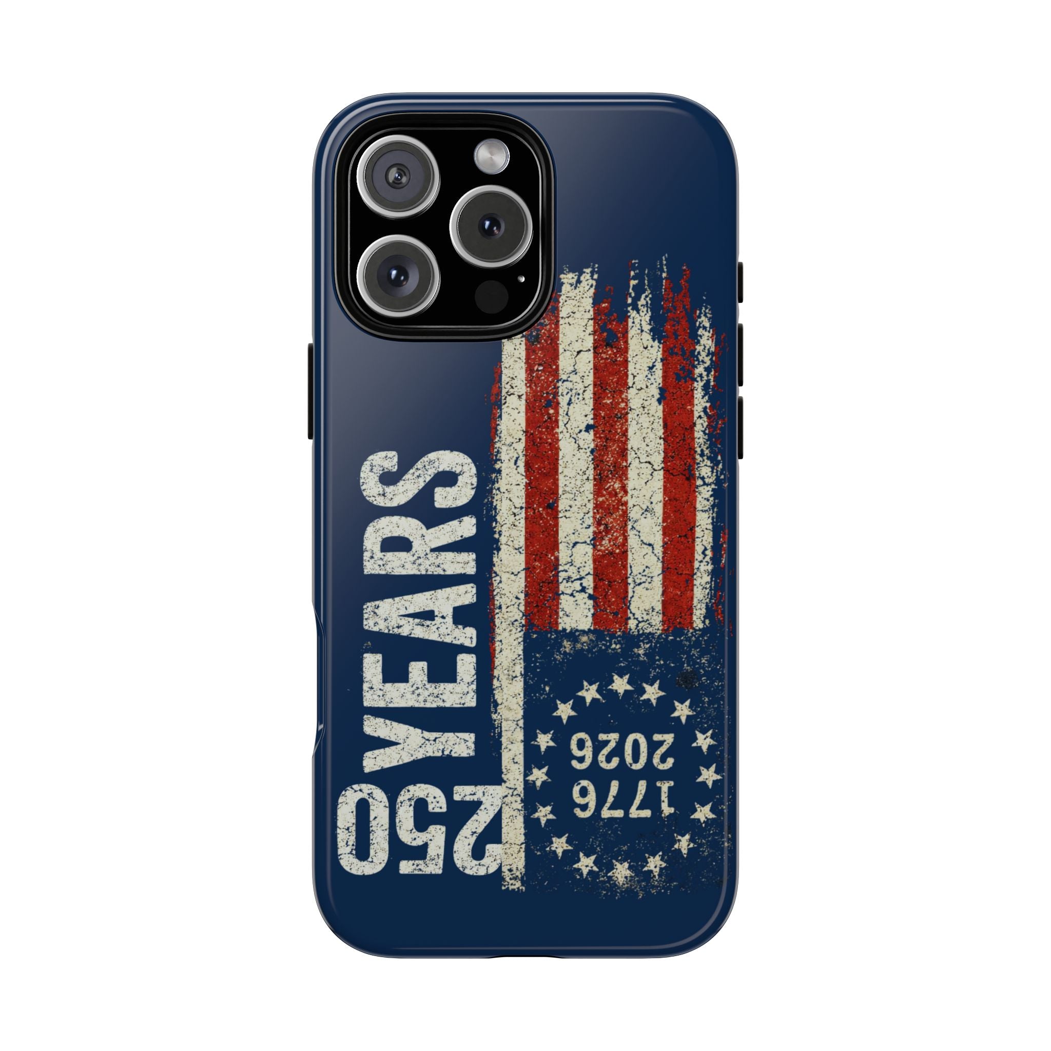 Patriotic 250th Anniversary Phone Case – 1776–2026 Distressed American Flag