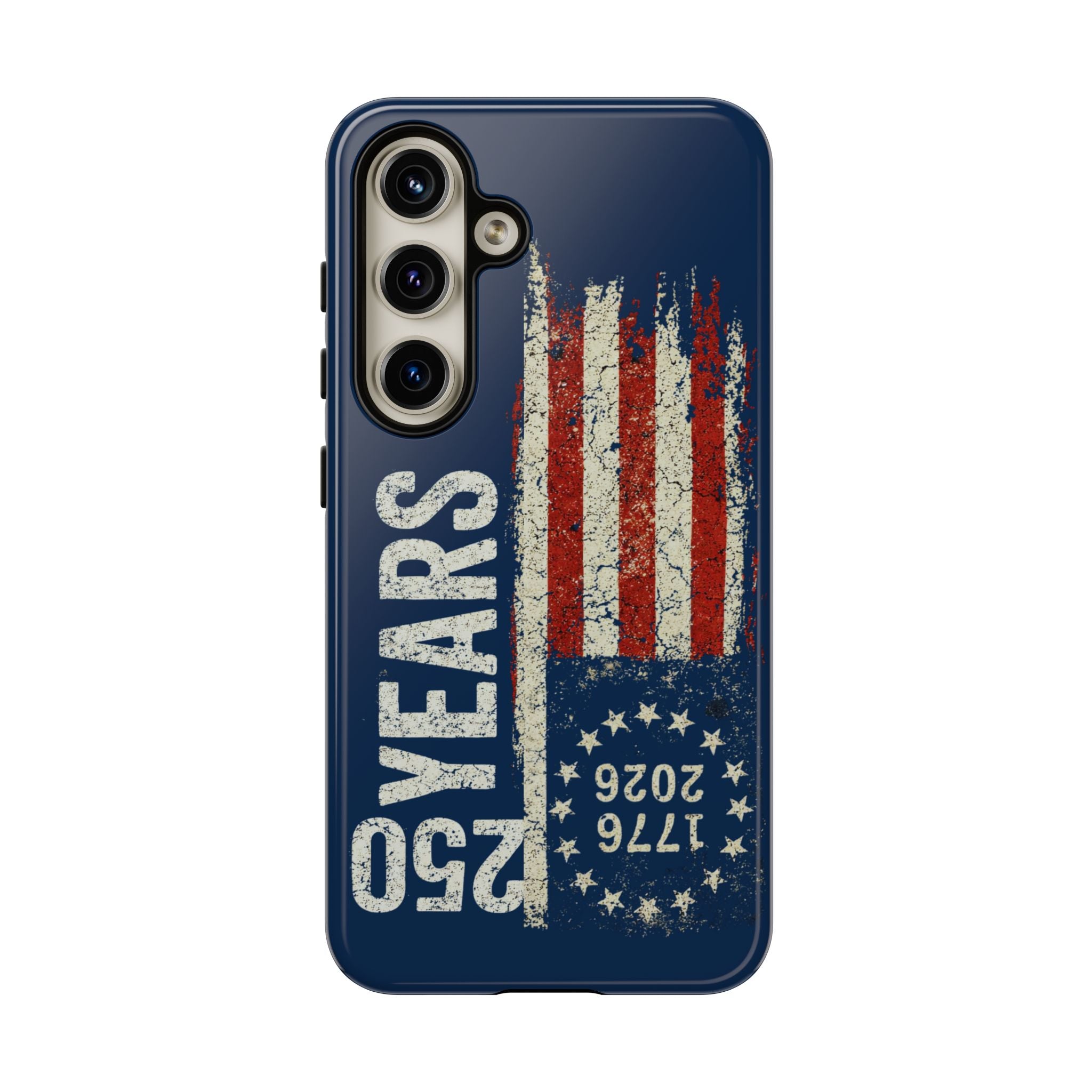 Patriotic 250th Anniversary Phone Case – 1776–2026 Distressed American Flag