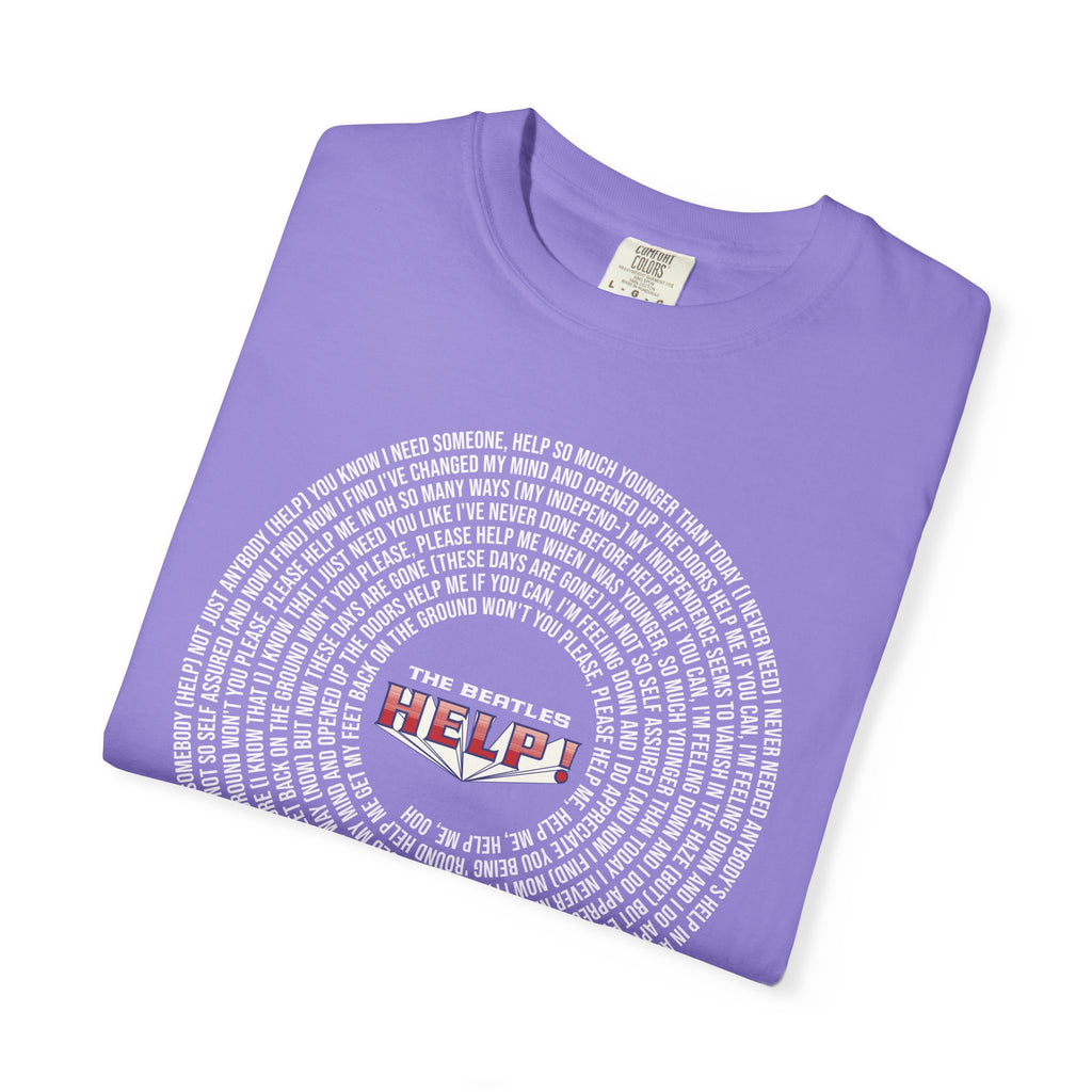 Help! Retro Heart Graphic T-Shirt — White Chest Print