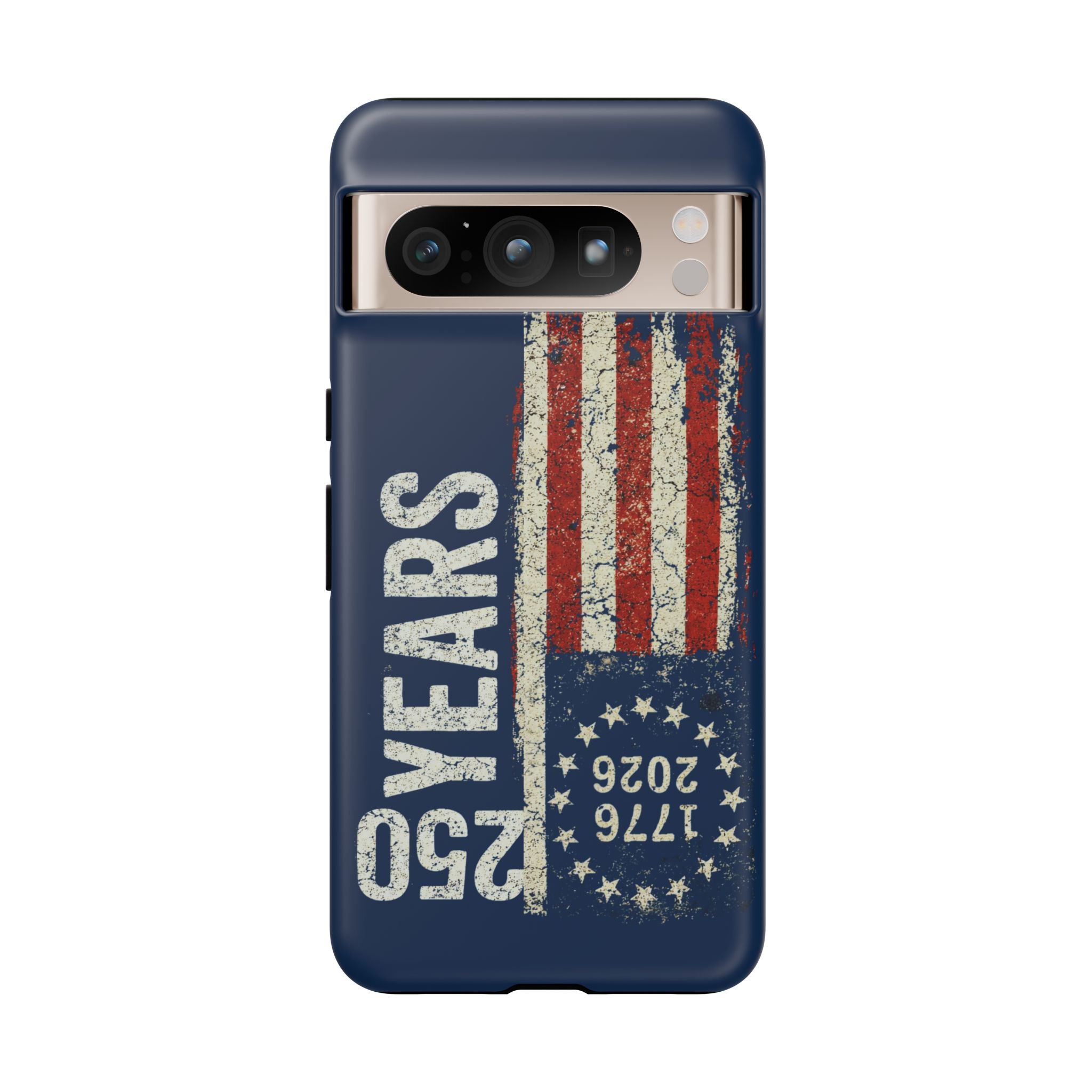 Patriotic 250th Anniversary Phone Case – 1776–2026 Distressed American Flag