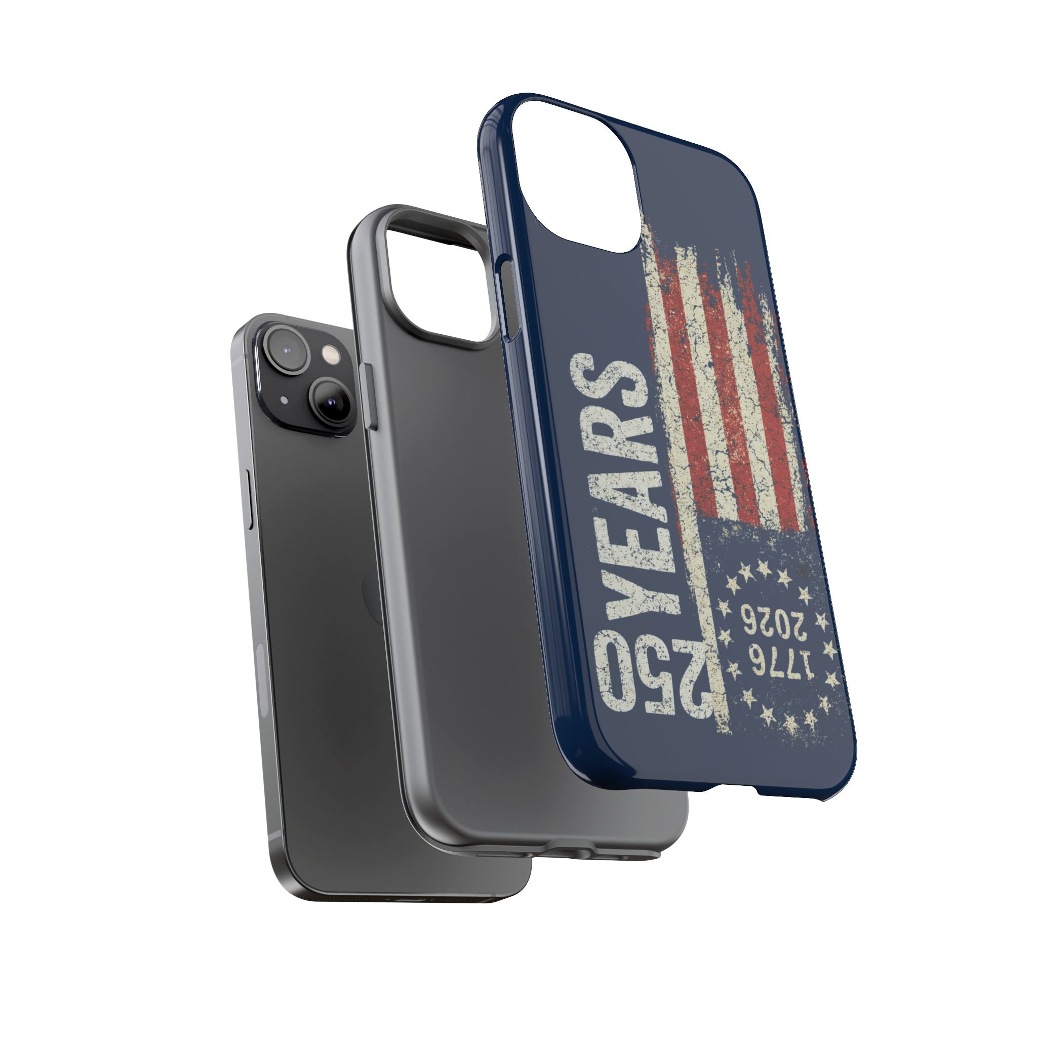 Patriotic 250th Anniversary Phone Case – 1776–2026 Distressed American Flag