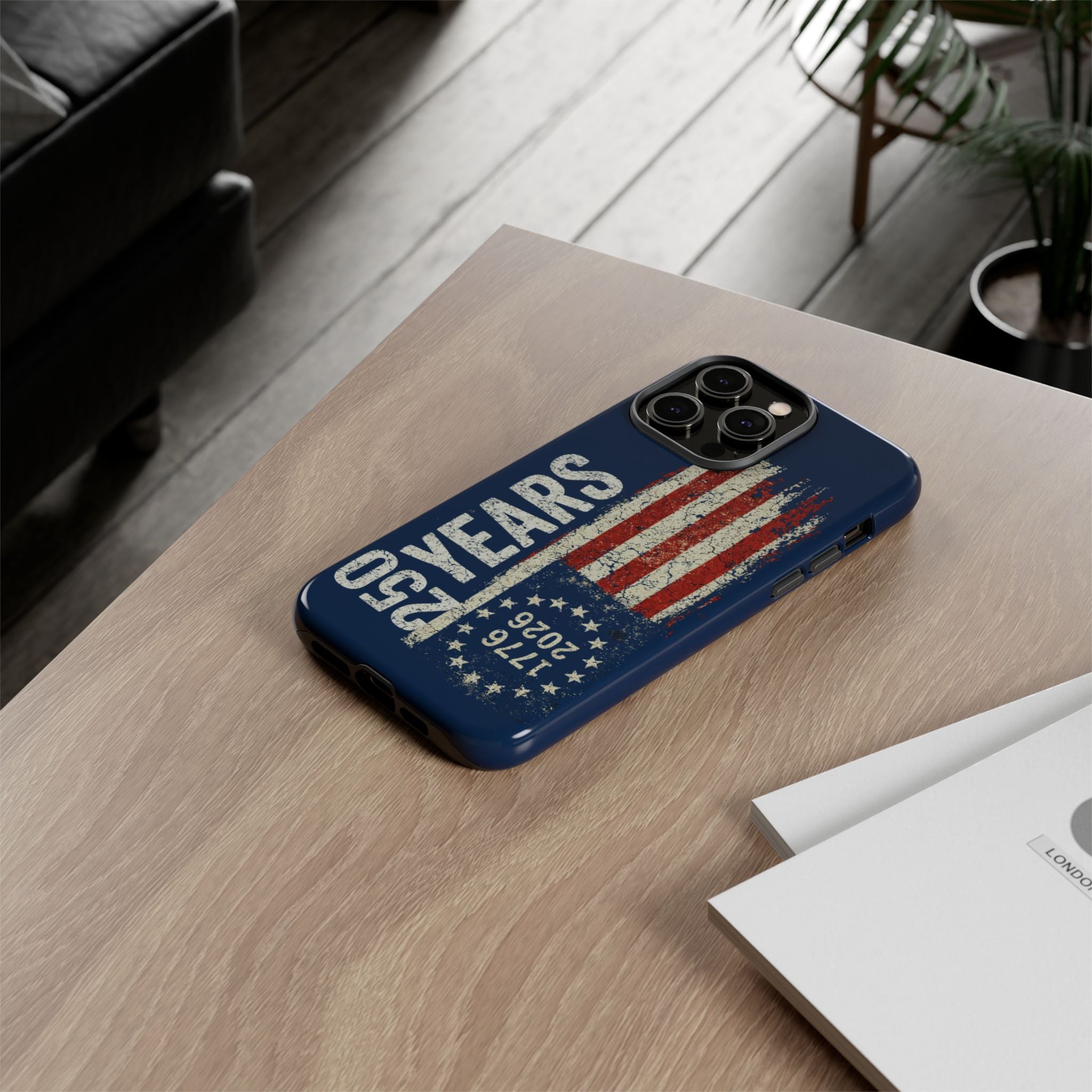 Patriotic 250th Anniversary Phone Case – 1776–2026 Distressed American Flag