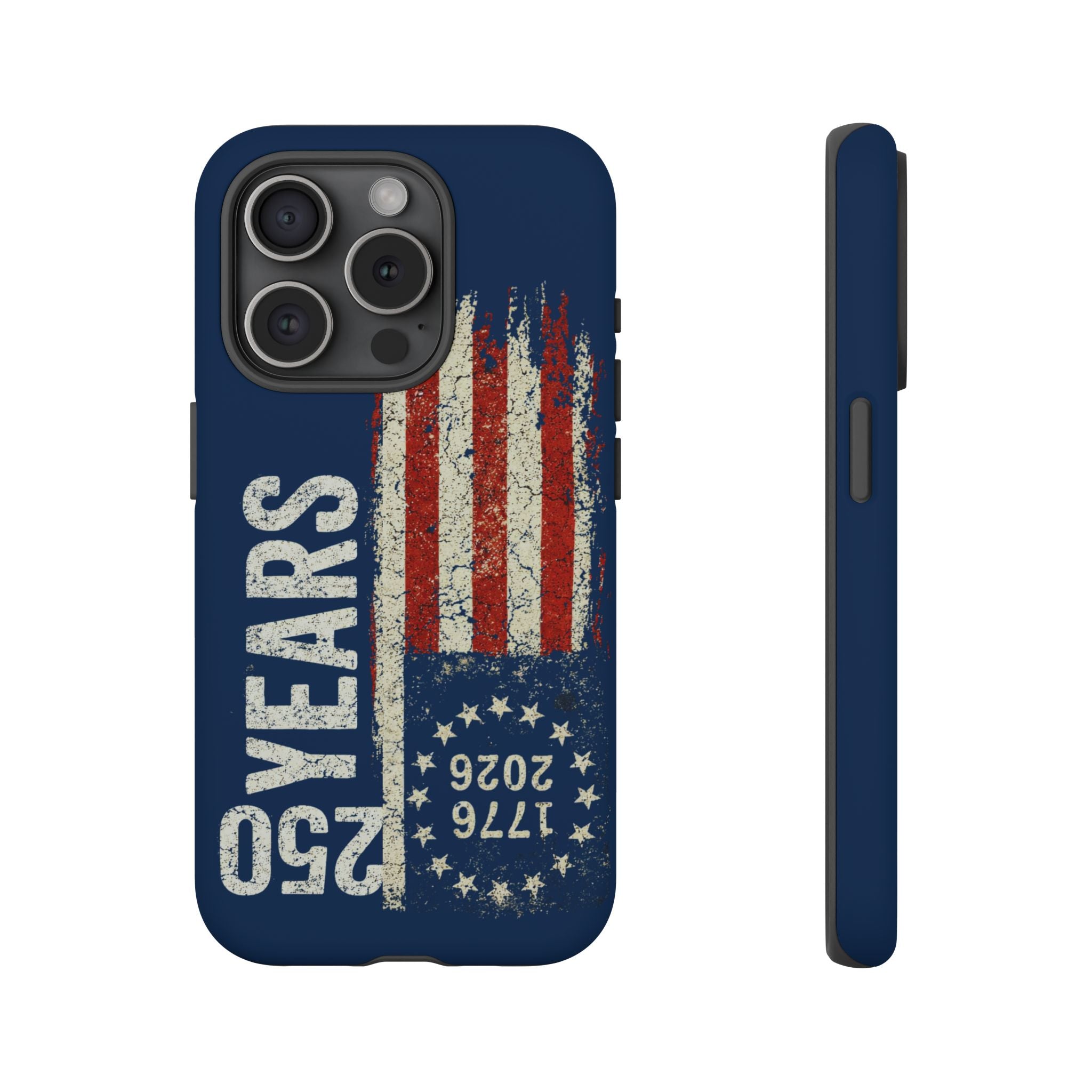 Patriotic 250th Anniversary Phone Case – 1776–2026 Distressed American Flag