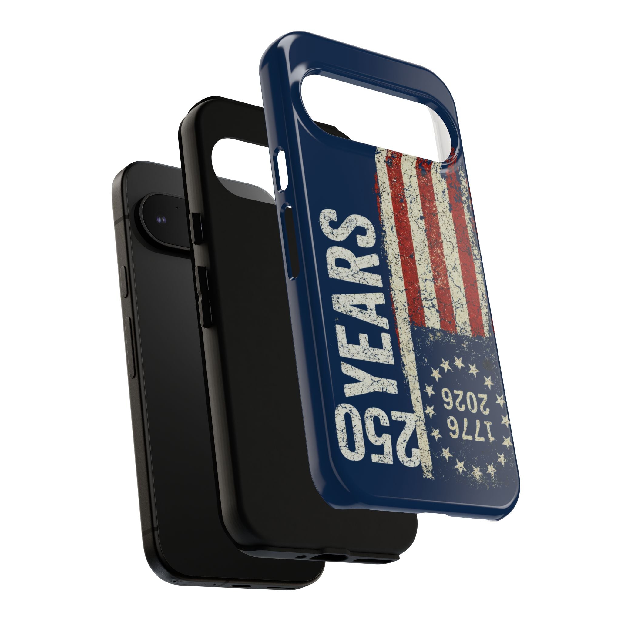 Patriotic 250th Anniversary Phone Case – 1776–2026 Distressed American Flag