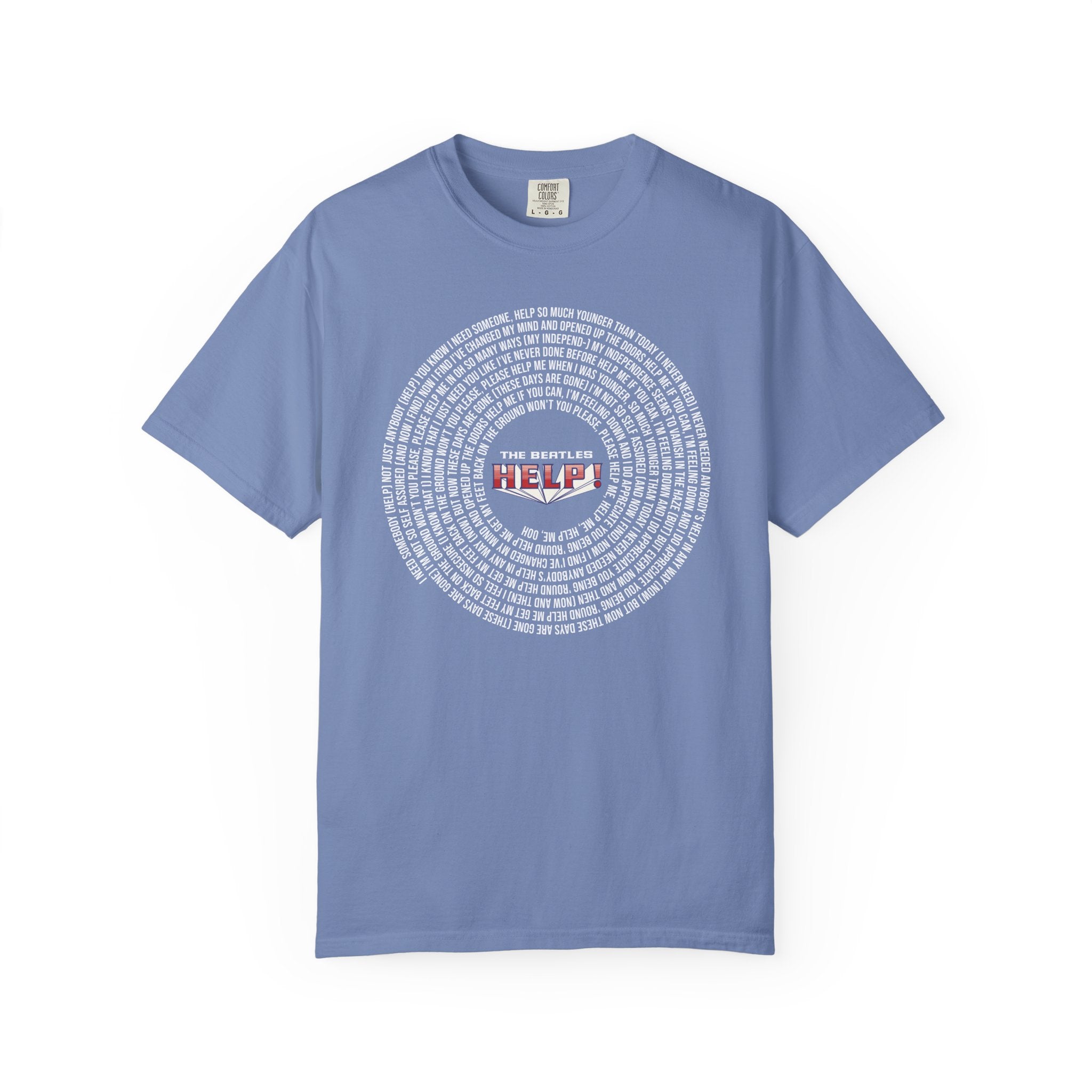 Help! Retro Heart Graphic T-Shirt — White Chest Print