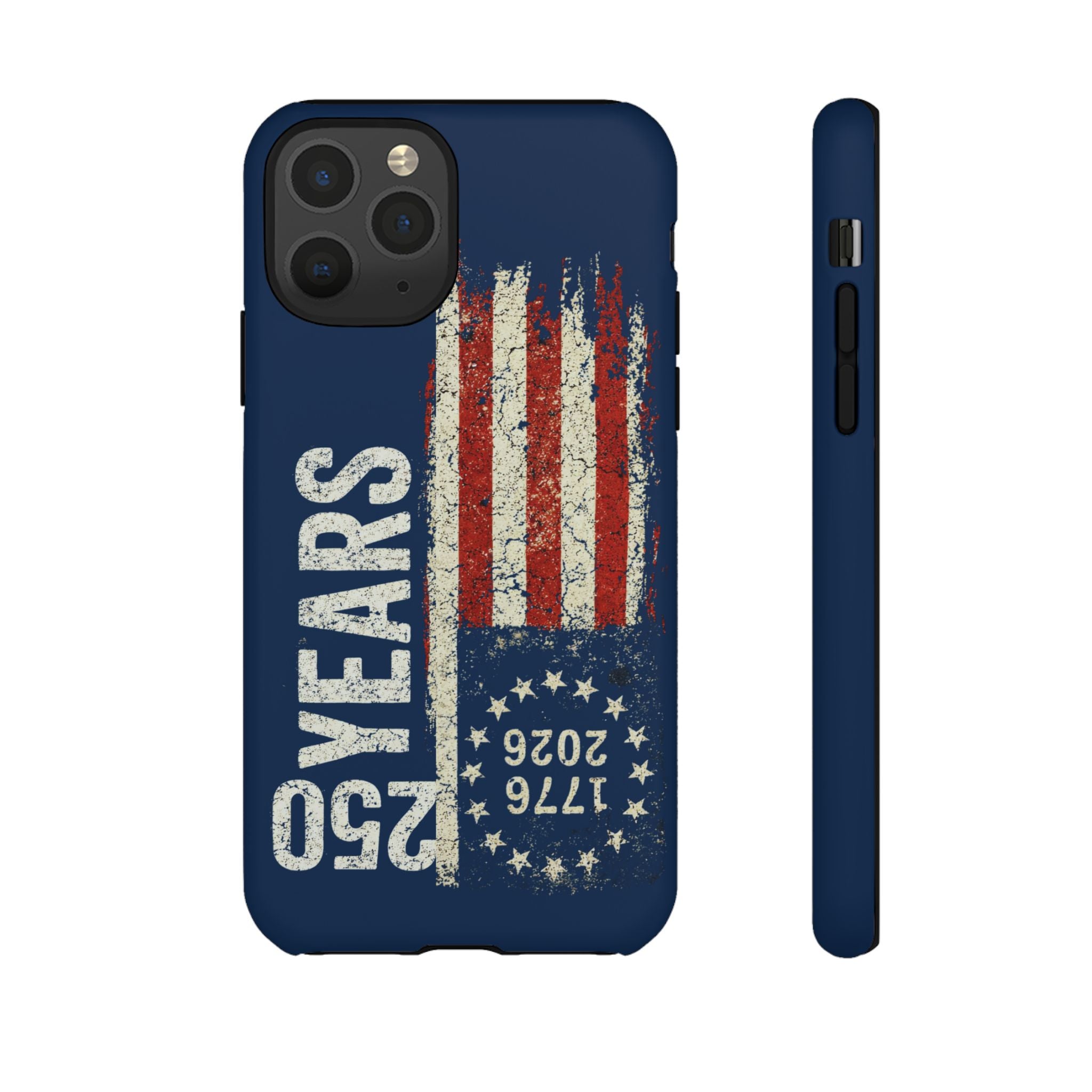 Patriotic 250th Anniversary Phone Case – 1776–2026 Distressed American Flag