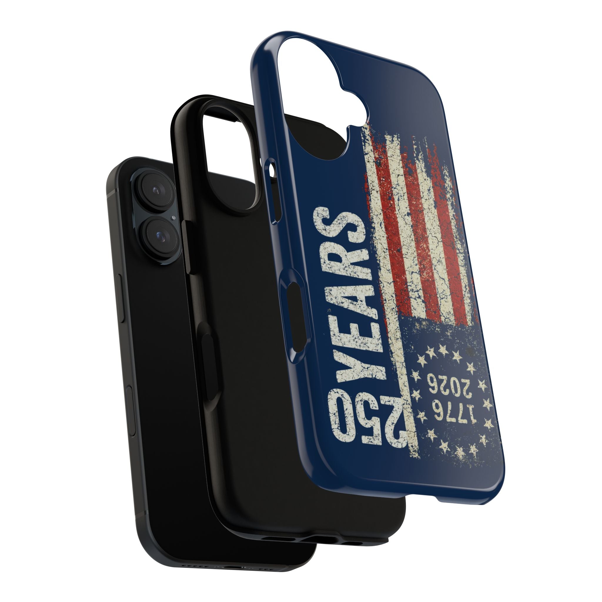 Patriotic 250th Anniversary Phone Case – 1776–2026 Distressed American Flag