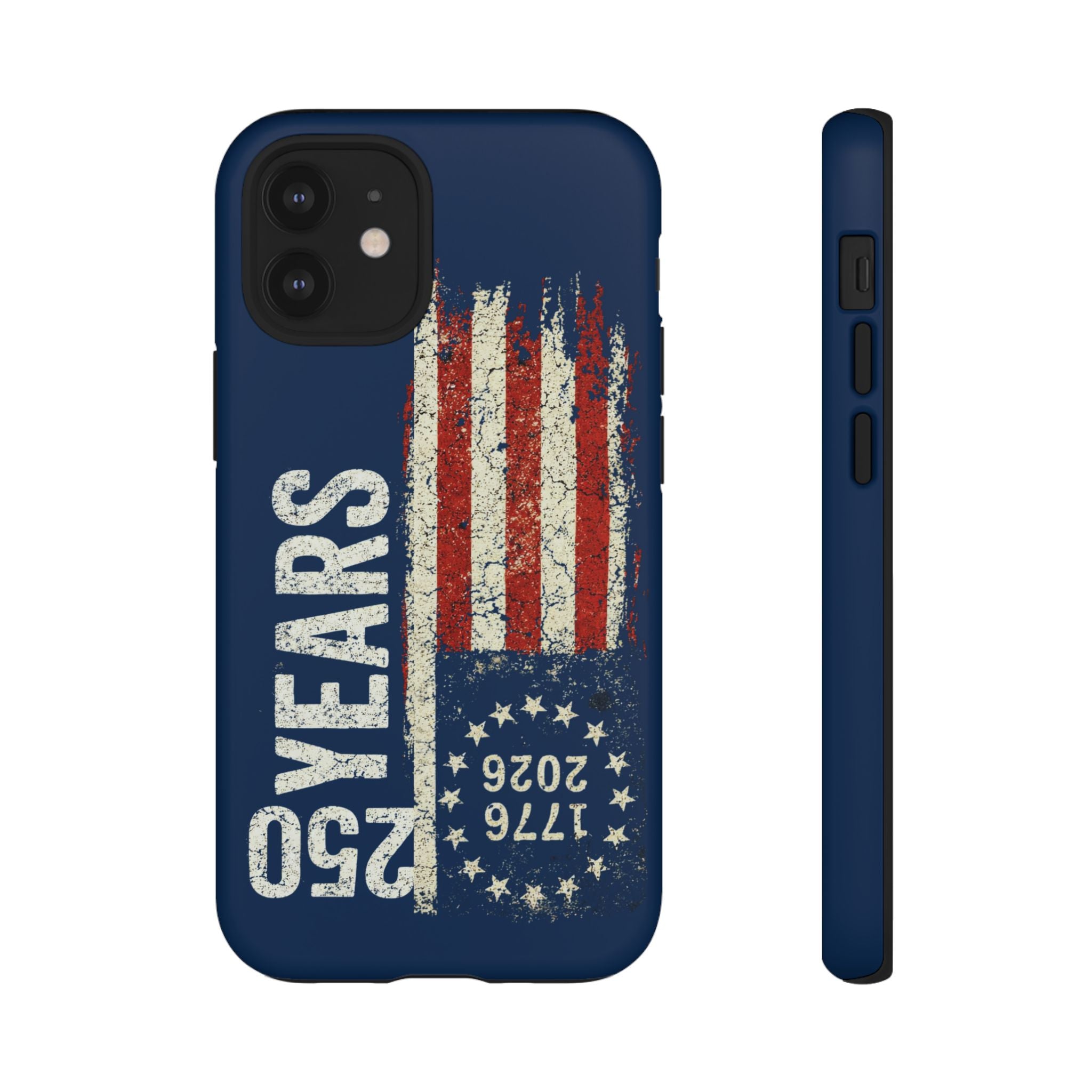 Patriotic 250th Anniversary Phone Case – 1776–2026 Distressed American Flag