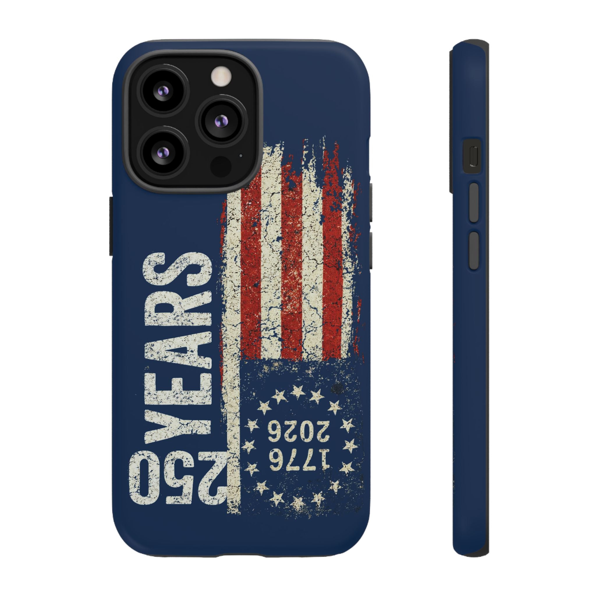 Patriotic 250th Anniversary Phone Case – 1776–2026 Distressed American Flag