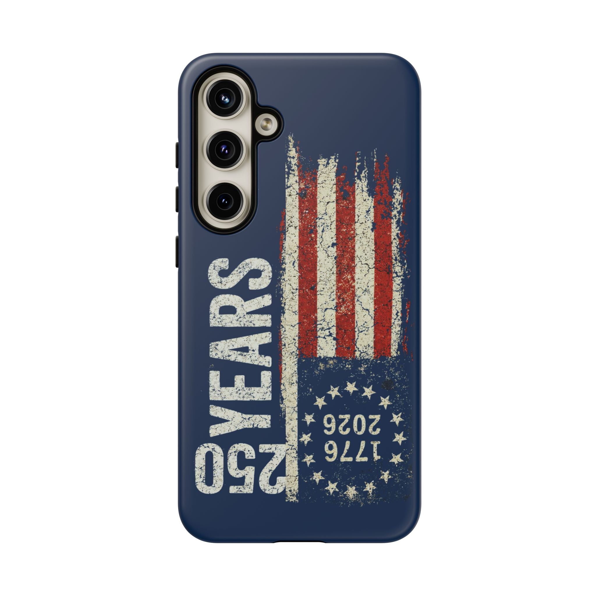 Patriotic 250th Anniversary Phone Case – 1776–2026 Distressed American Flag