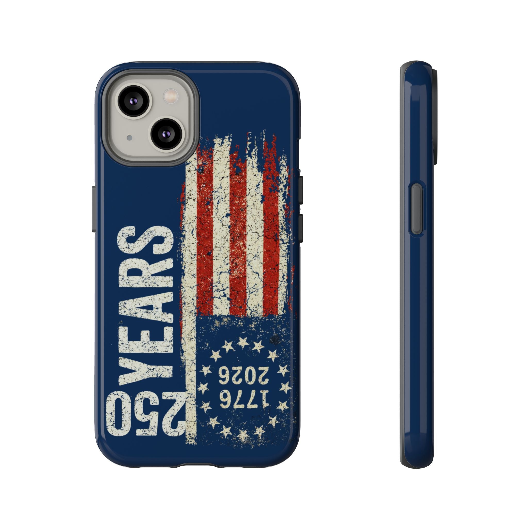 Patriotic 250th Anniversary Phone Case – 1776–2026 Distressed American Flag