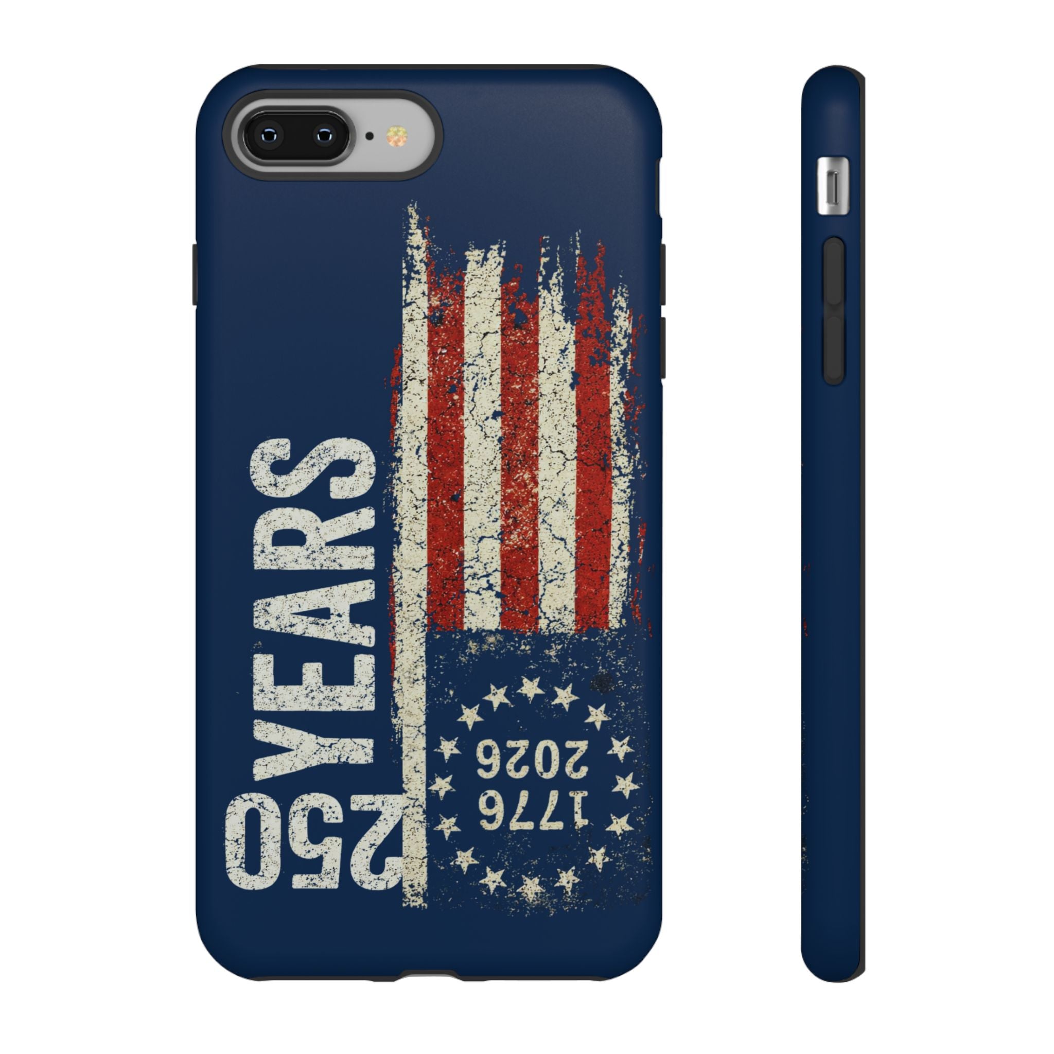 Patriotic 250th Anniversary Phone Case – 1776–2026 Distressed American Flag