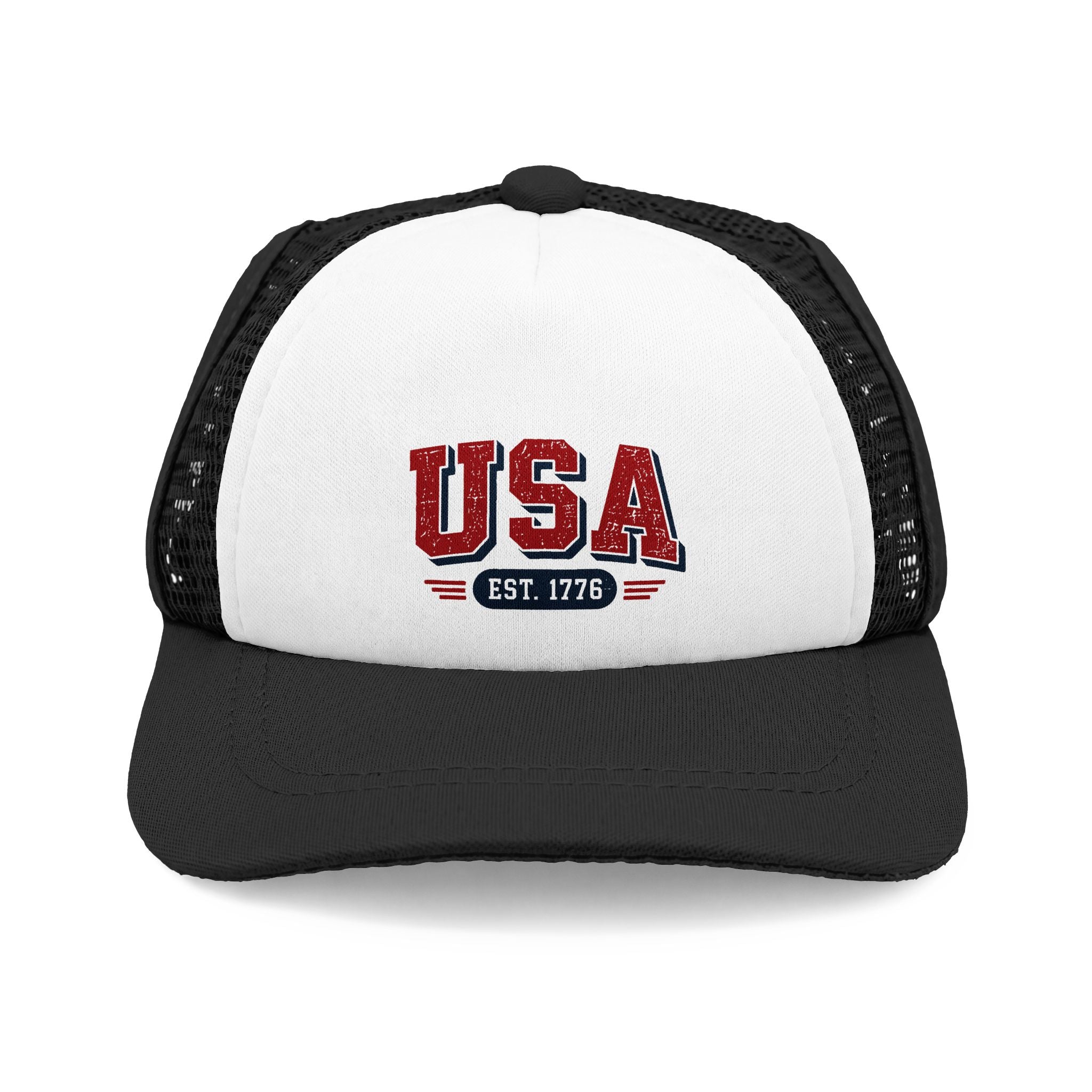 USA Trucker Hat — Patriotic Est. 1776 Foam Front Cap