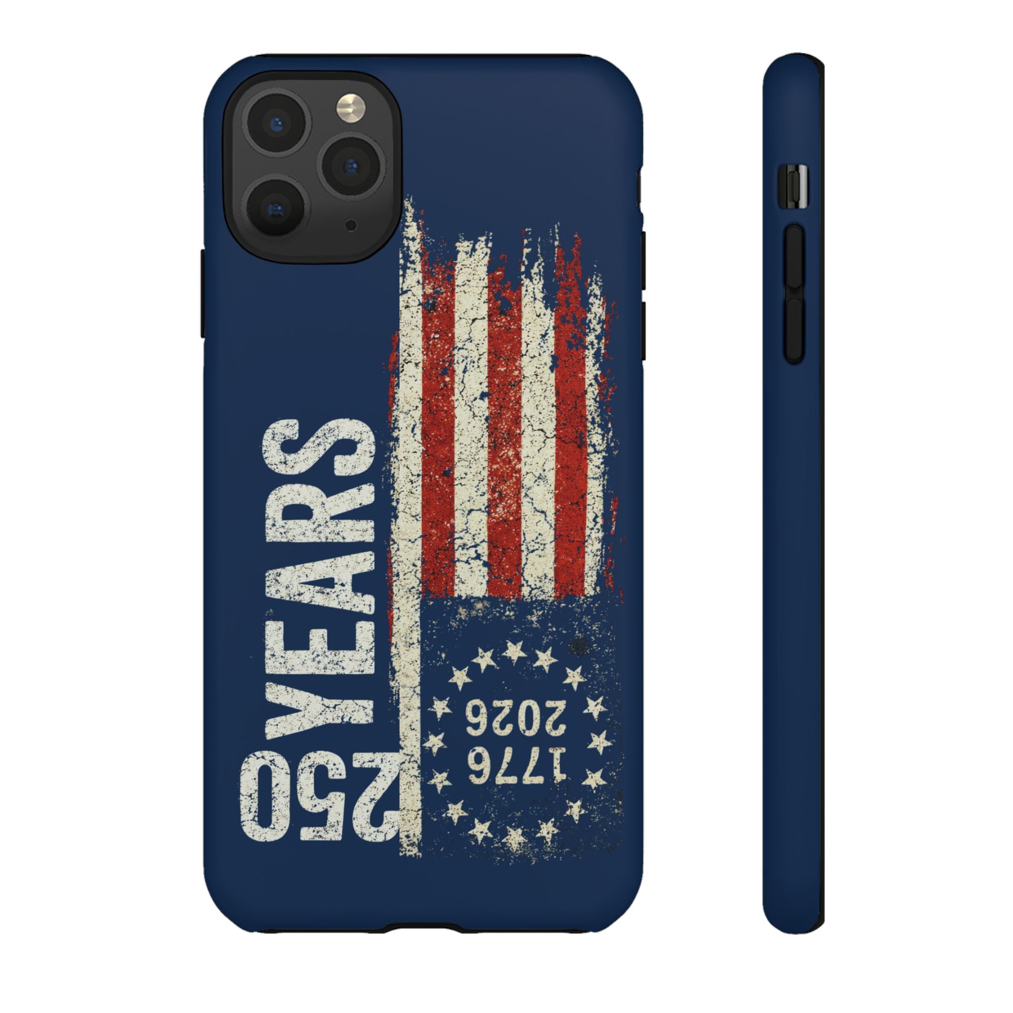 Patriotic 250th Anniversary Phone Case – 1776–2026 Distressed American Flag