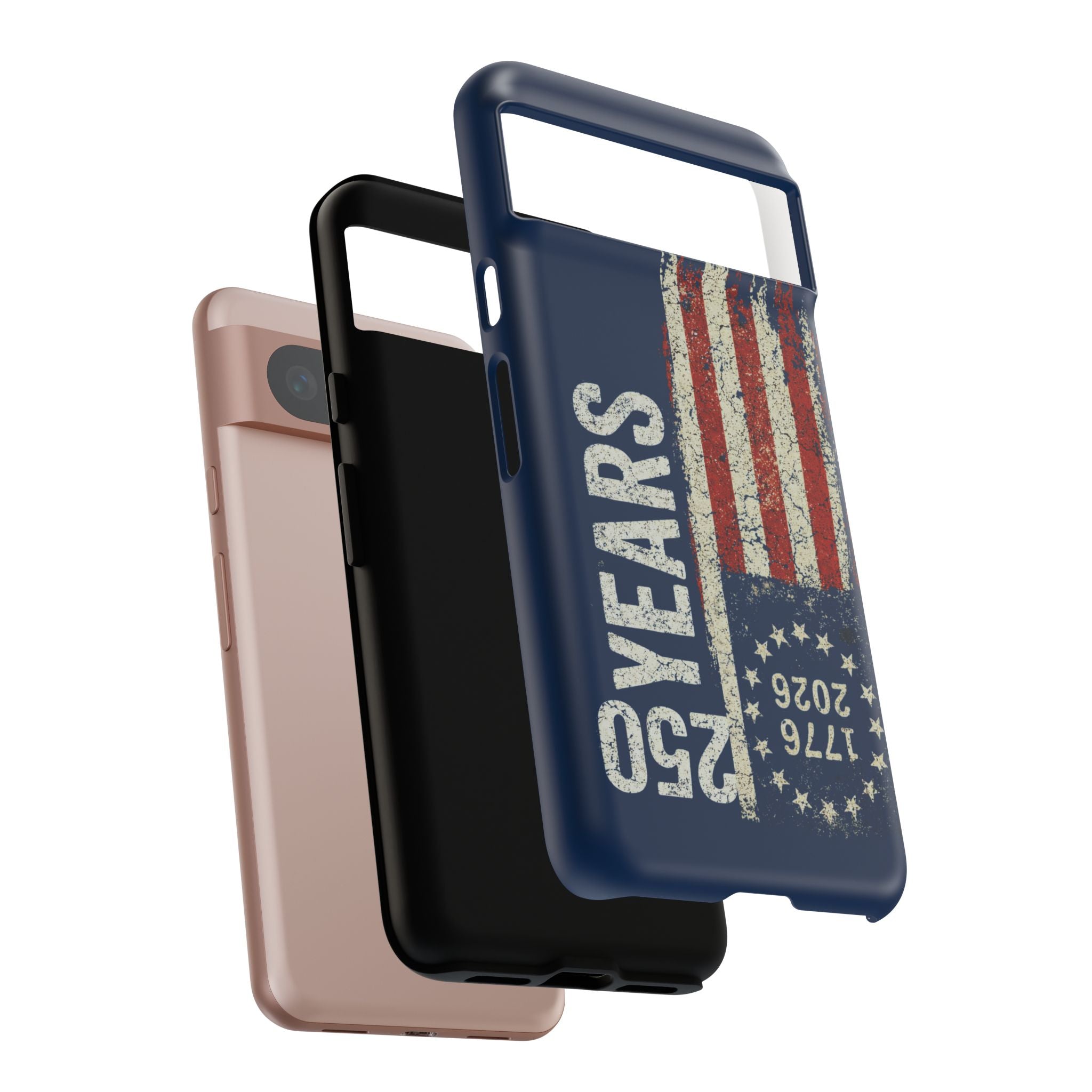 Patriotic 250th Anniversary Phone Case – 1776–2026 Distressed American Flag
