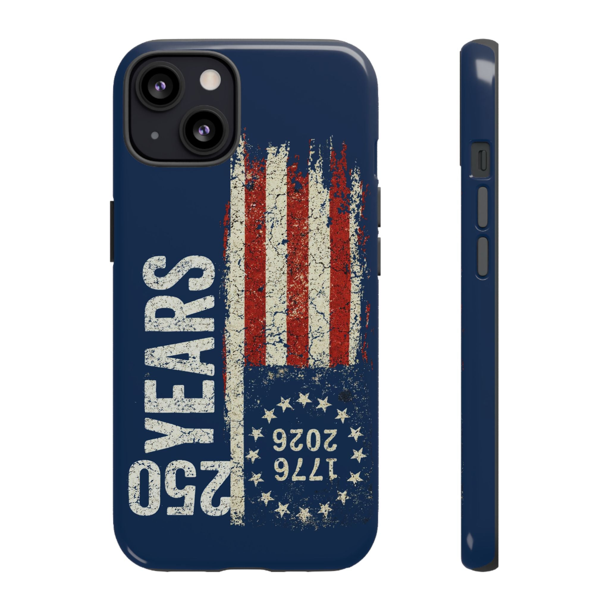 Patriotic 250th Anniversary Phone Case – 1776–2026 Distressed American Flag