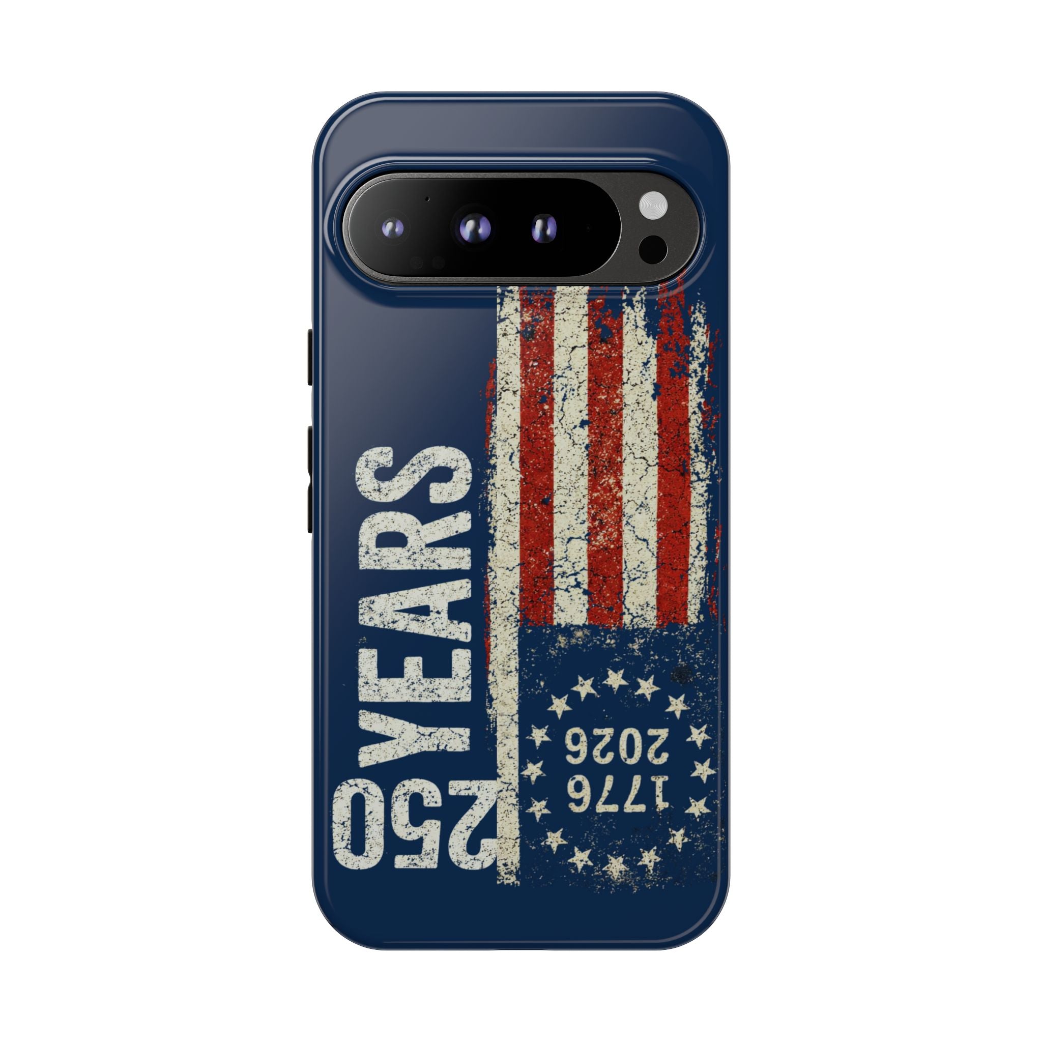 Patriotic 250th Anniversary Phone Case – 1776–2026 Distressed American Flag