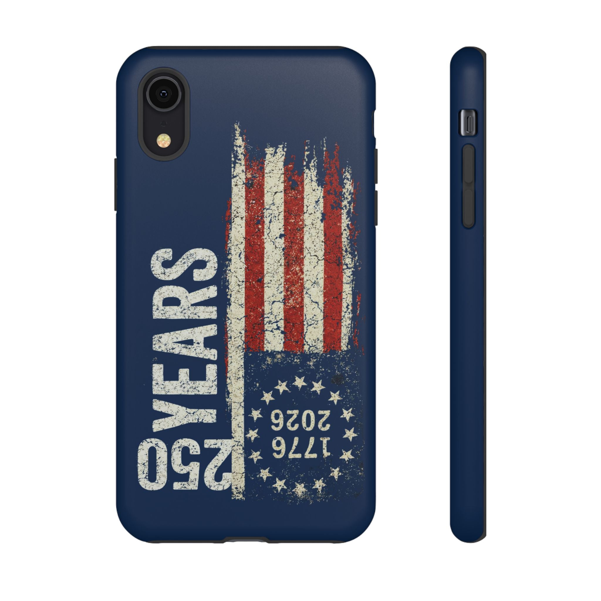 Patriotic 250th Anniversary Phone Case – 1776–2026 Distressed American Flag