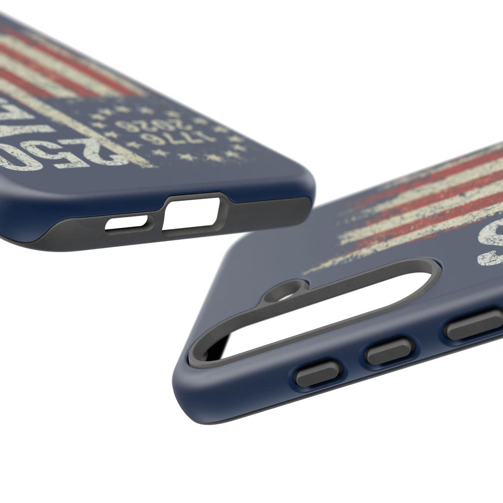 Patriotic 250th Anniversary Phone Case – 1776–2026 Distressed American Flag