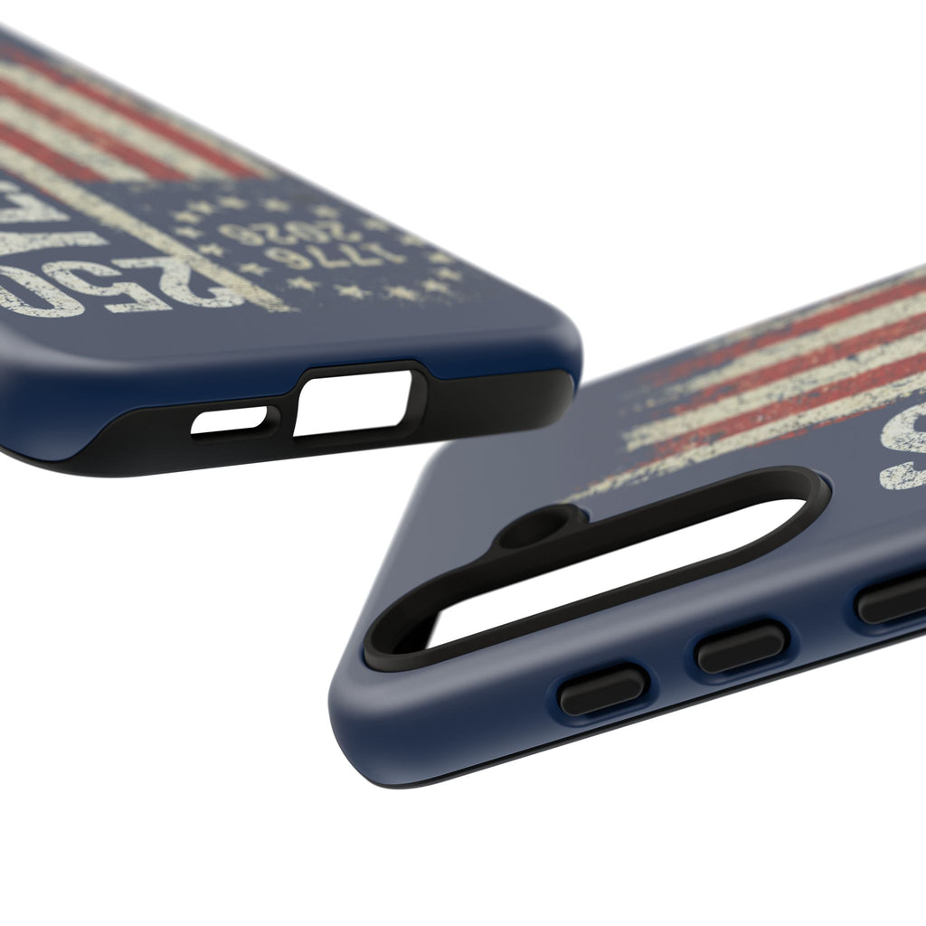Patriotic 250th Anniversary Phone Case – 1776–2026 Distressed American Flag