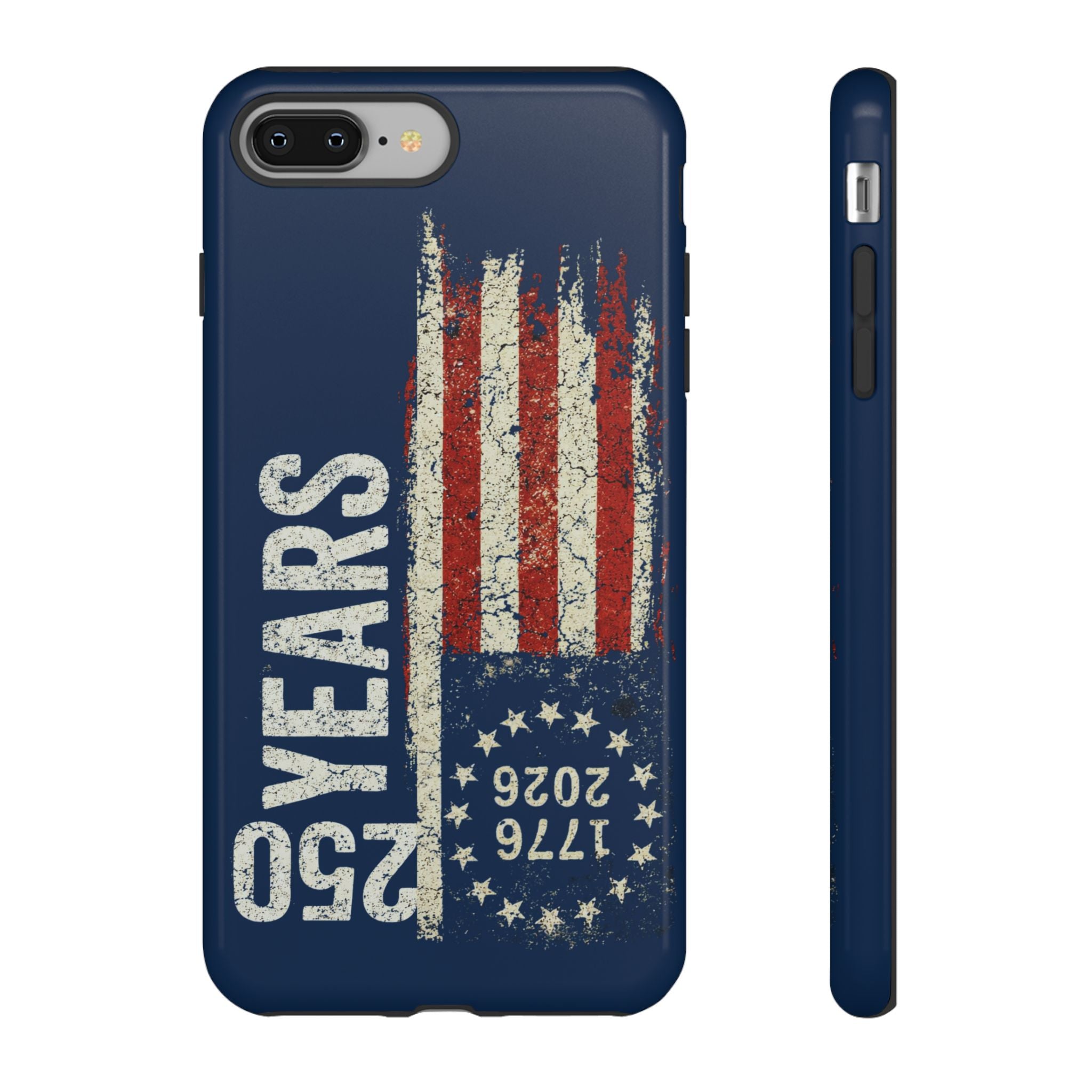 Patriotic 250th Anniversary Phone Case – 1776–2026 Distressed American Flag