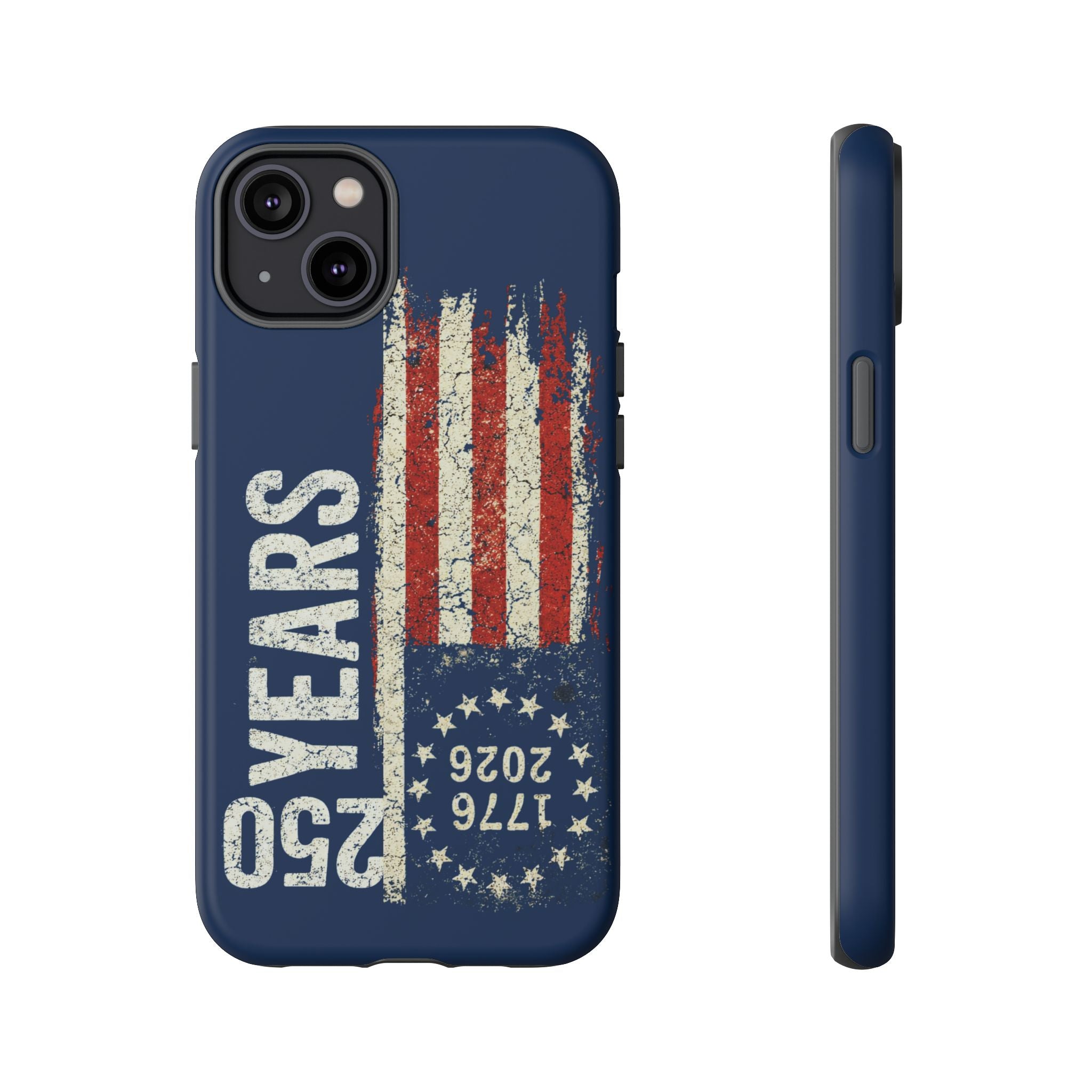 Patriotic 250th Anniversary Phone Case – 1776–2026 Distressed American Flag