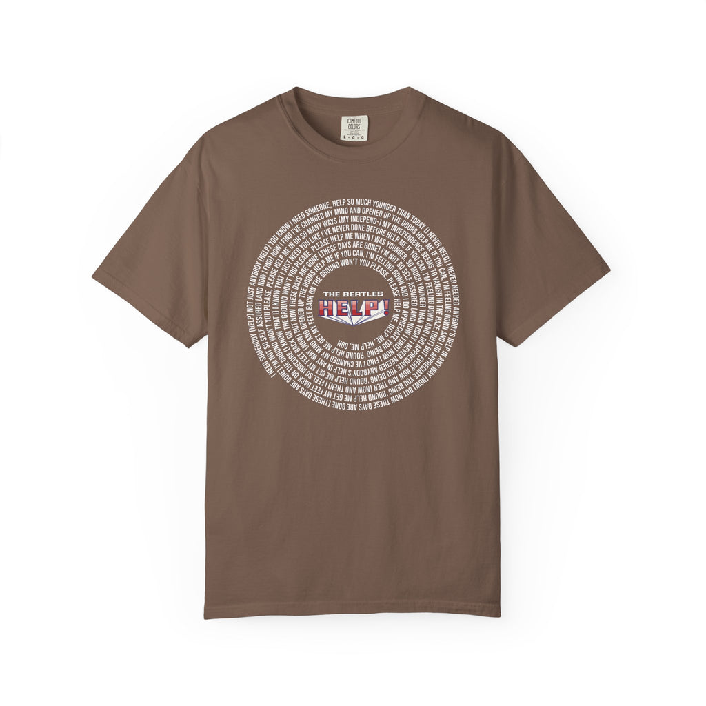 Help! Retro Heart Graphic T-Shirt — White Chest Print