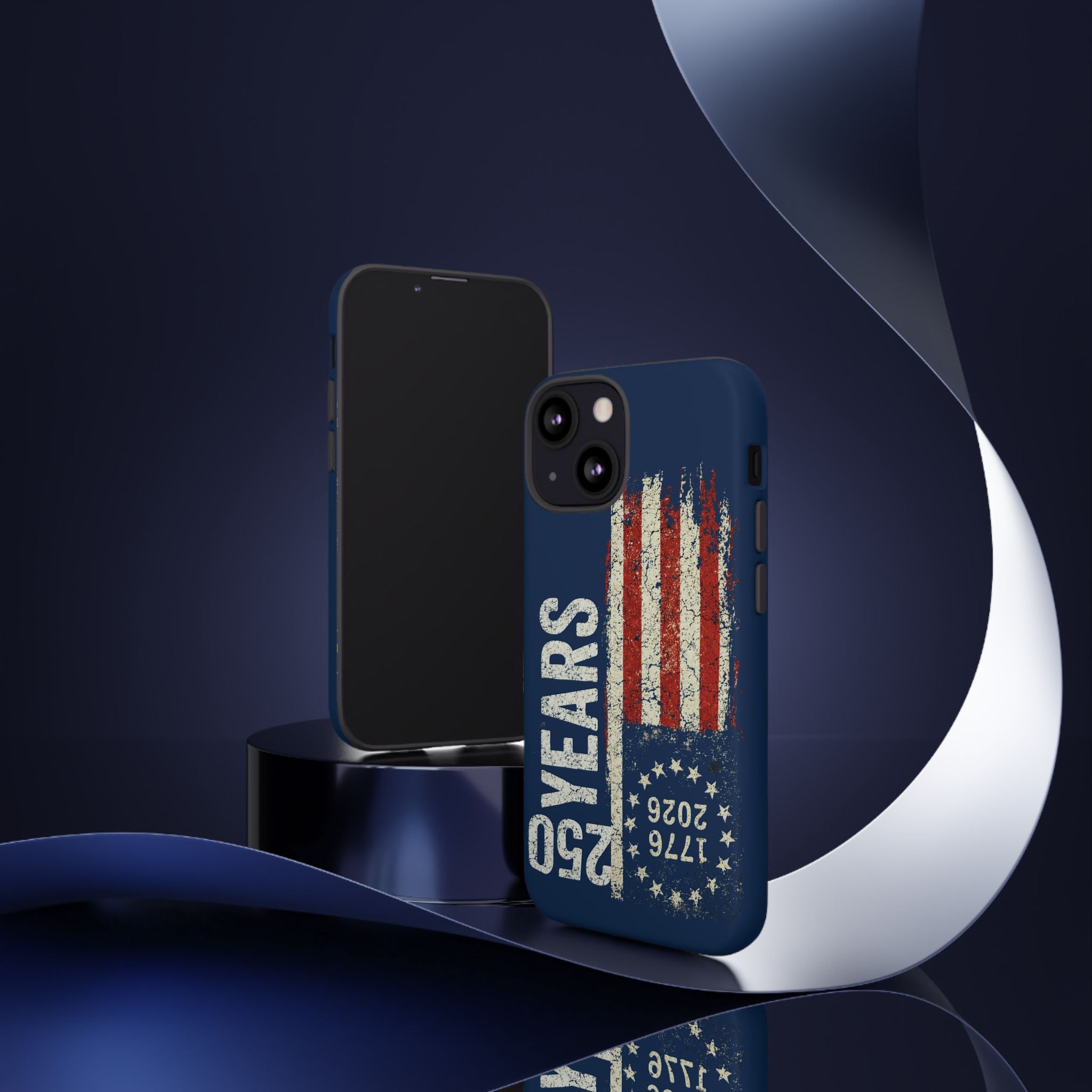 Patriotic 250th Anniversary Phone Case – 1776–2026 Distressed American Flag