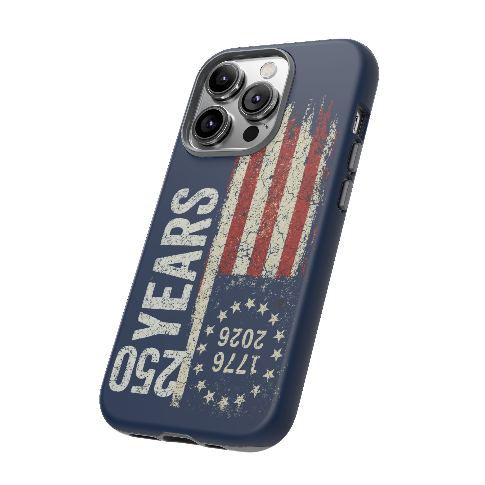Patriotic 250th Anniversary Phone Case – 1776–2026 Distressed American Flag