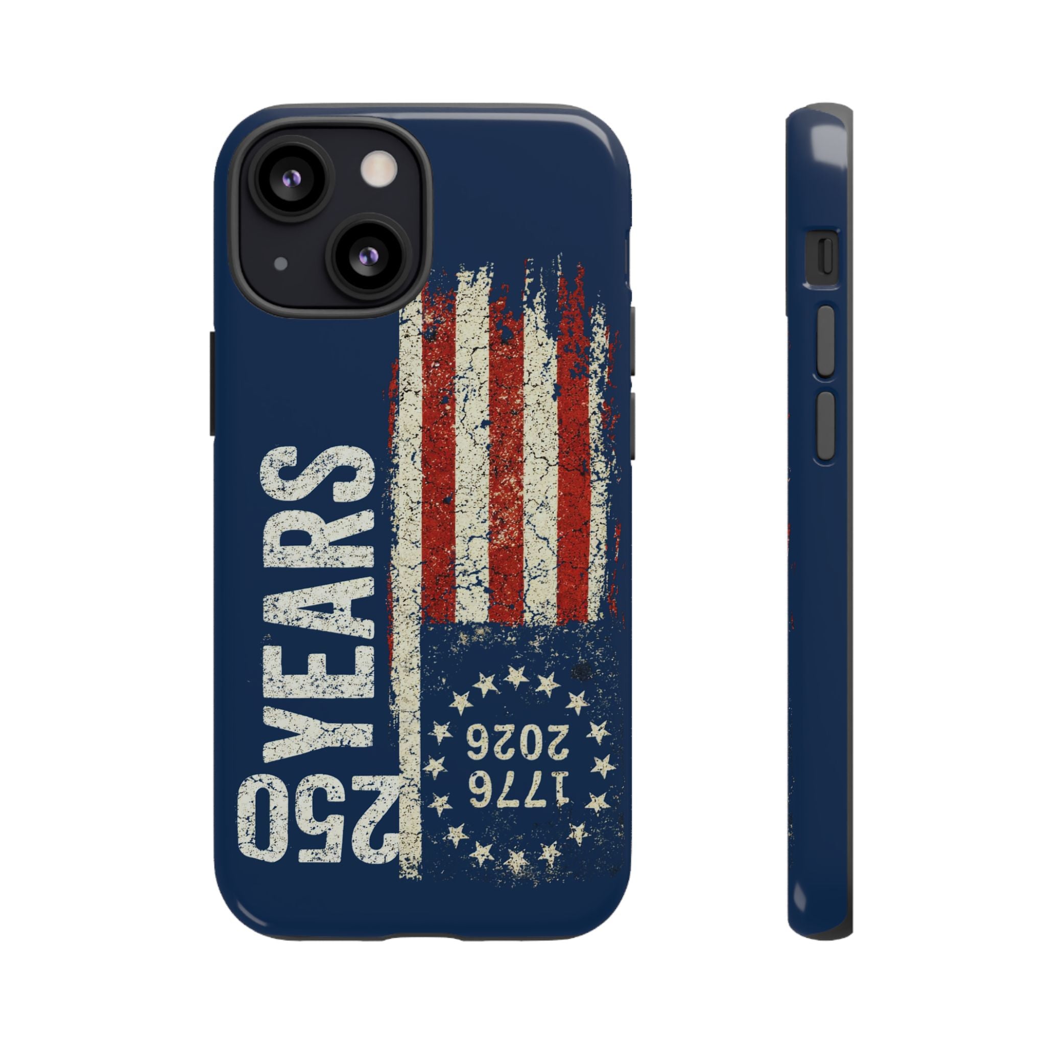 Patriotic 250th Anniversary Phone Case – 1776–2026 Distressed American Flag