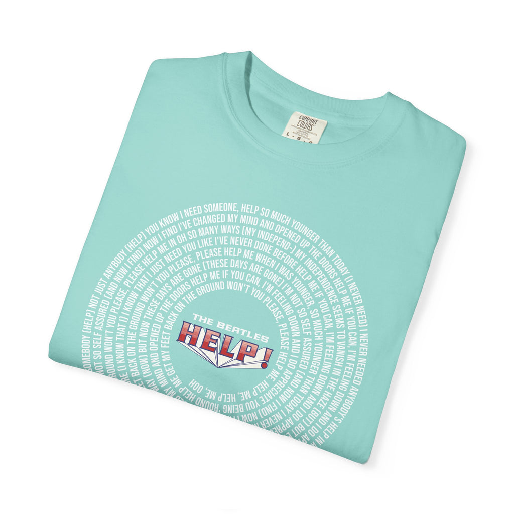 Help! Retro Heart Graphic T-Shirt — White Chest Print