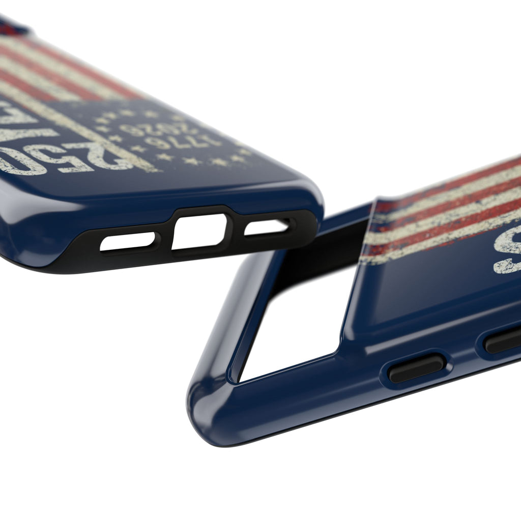 Patriotic 250th Anniversary Phone Case – 1776–2026 Distressed American Flag