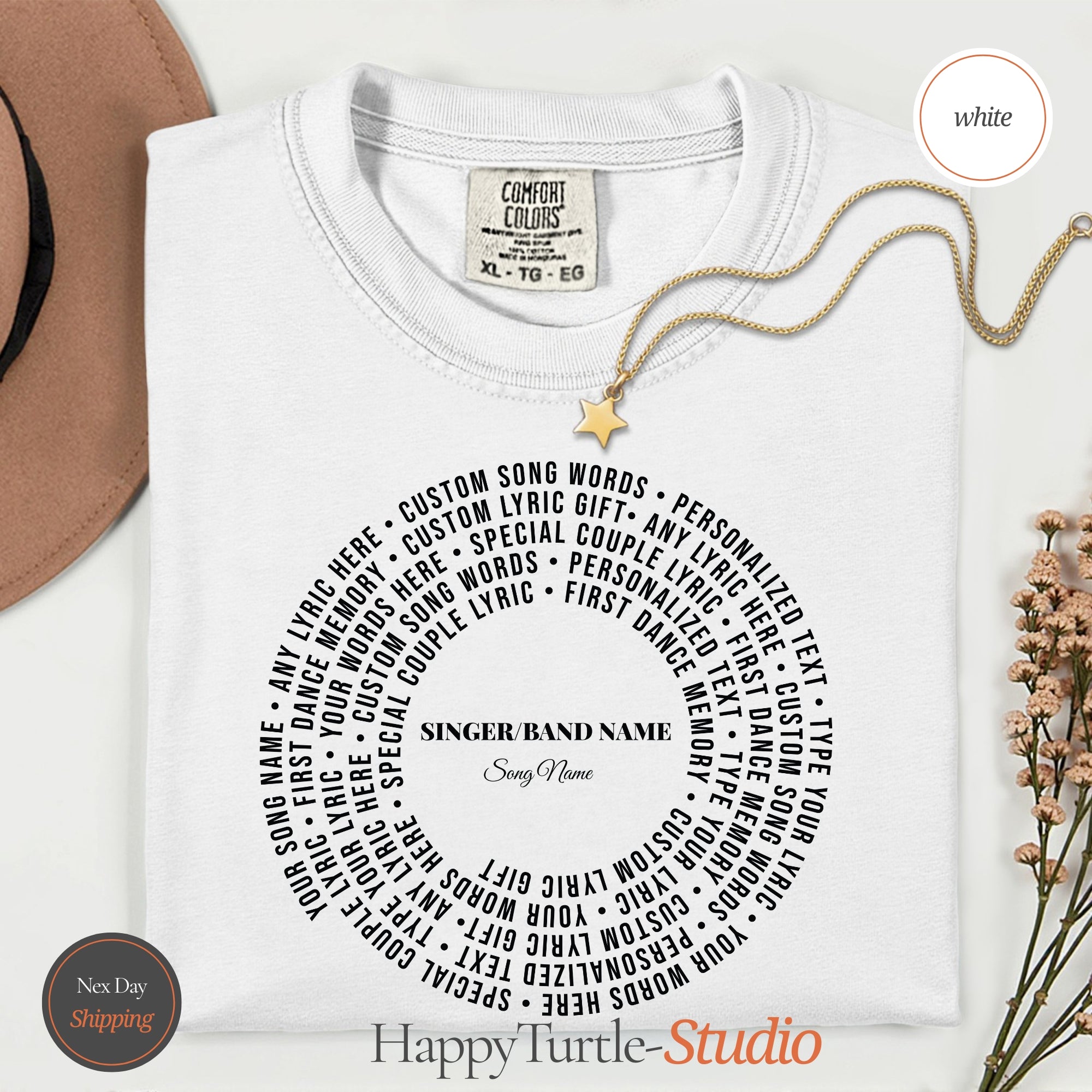 Custom Song Lyrics Shirt Personalized Concert Tee Comfort Colors 2026