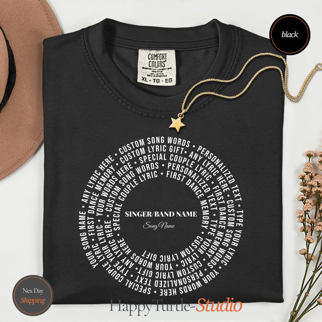 Custom Song Lyrics Shirt Personalized Concert Tee Comfort Colors 2026