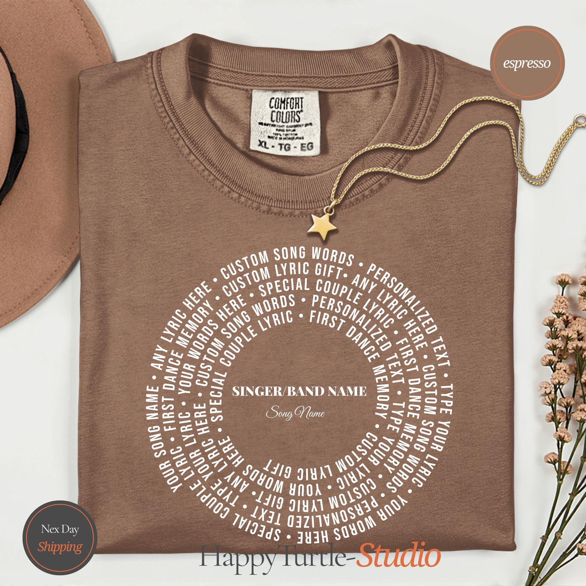 Custom Song Lyrics Shirt Personalized Concert Tee Comfort Colors 2026