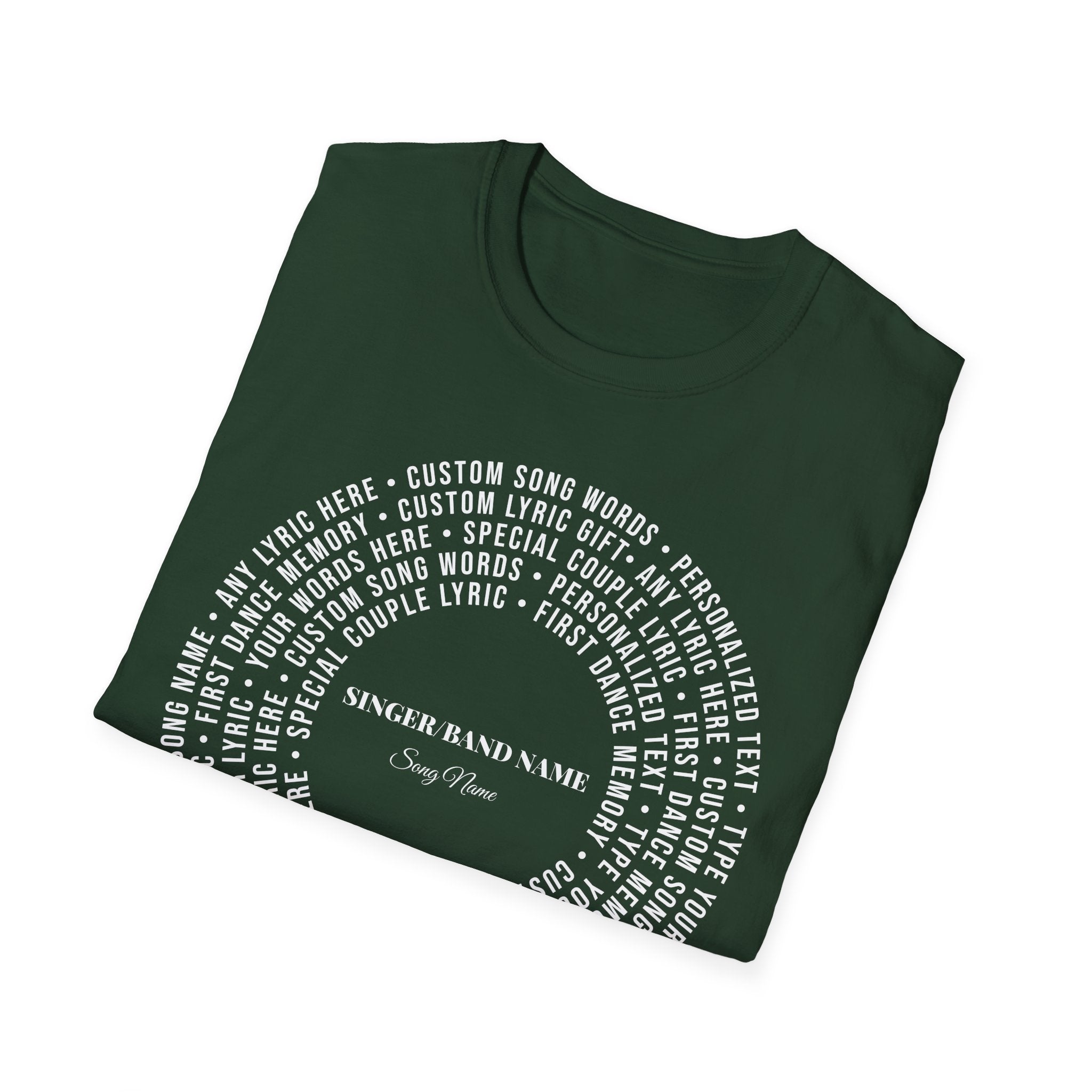 Custom Song Lyric Shirt Personalized Lyrics Softstyle Tee Gift Her