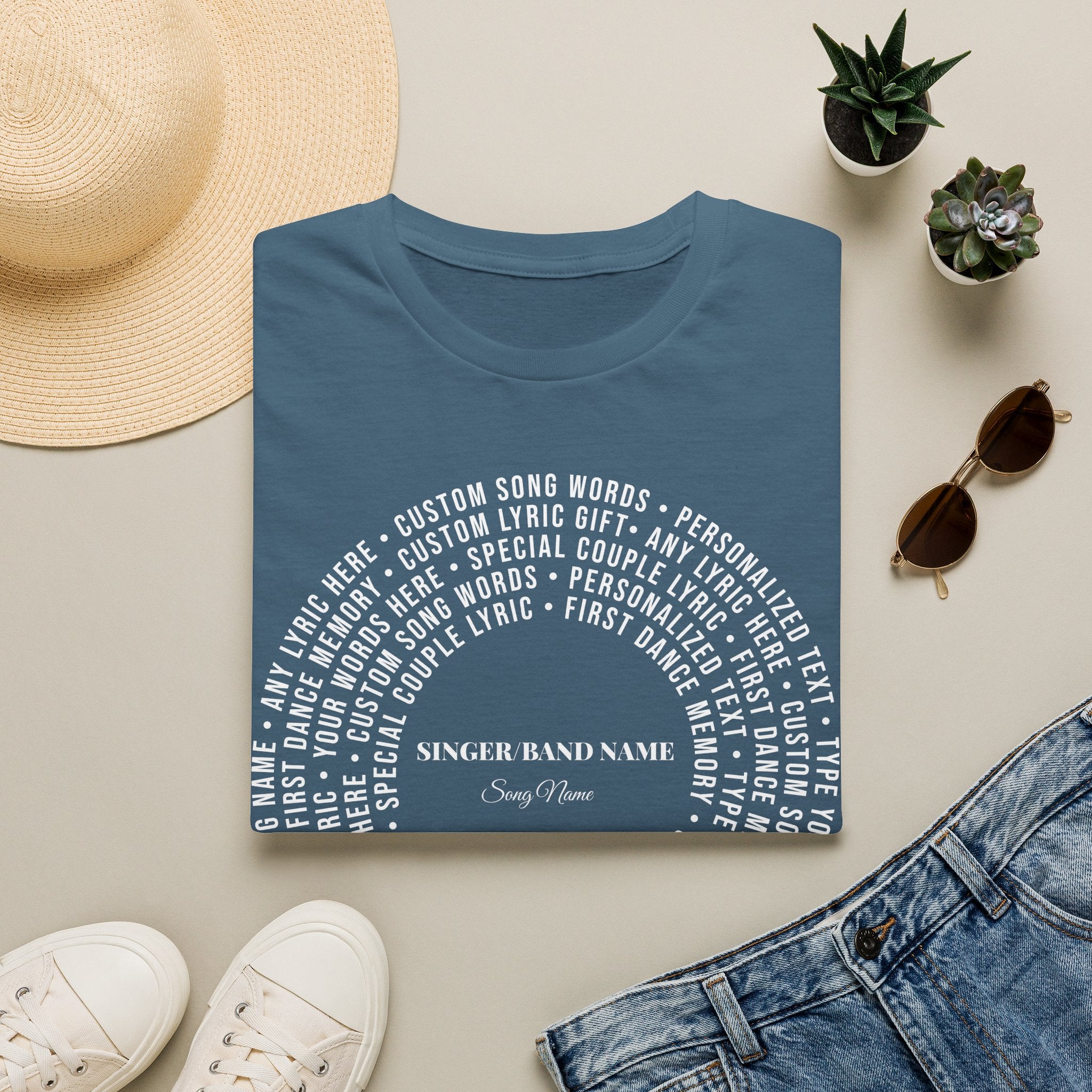 Custom Song Lyric Shirt Personalized Lyrics Softstyle Tee Gift Her