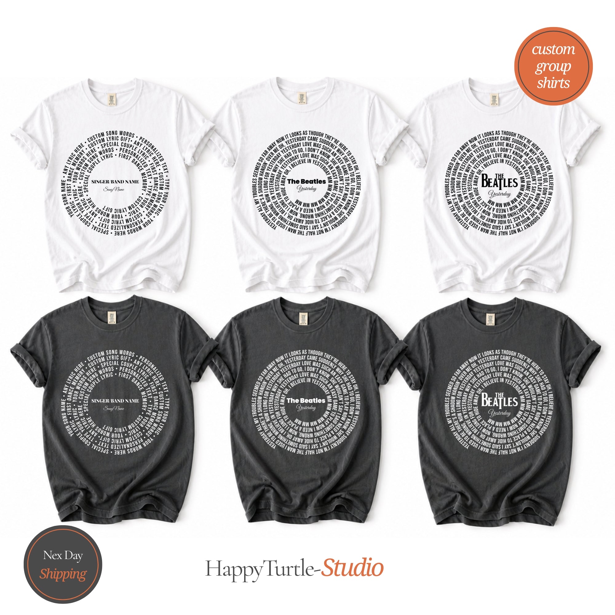 Custom Song Lyric Shirt Personalized Lyrics Softstyle Tee Gift Her