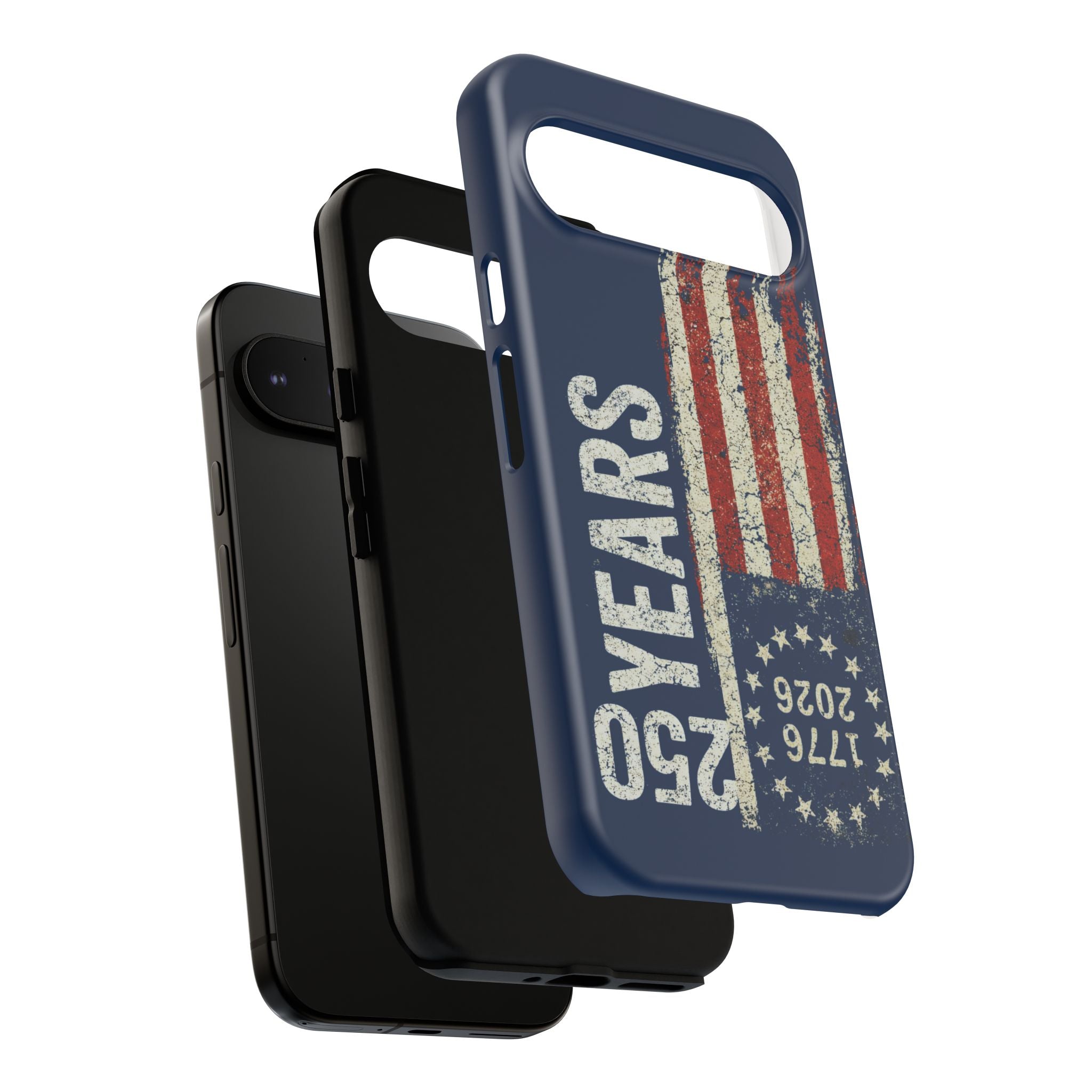 Patriotic 250th Anniversary Phone Case – 1776–2026 Distressed American Flag