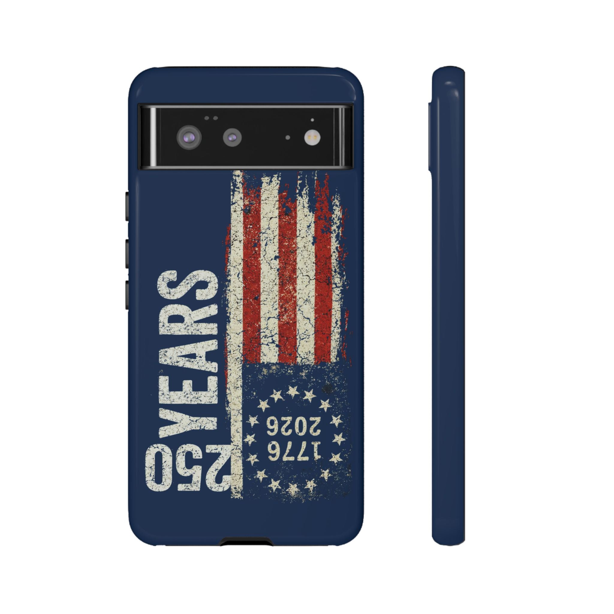 Patriotic 250th Anniversary Phone Case – 1776–2026 Distressed American Flag