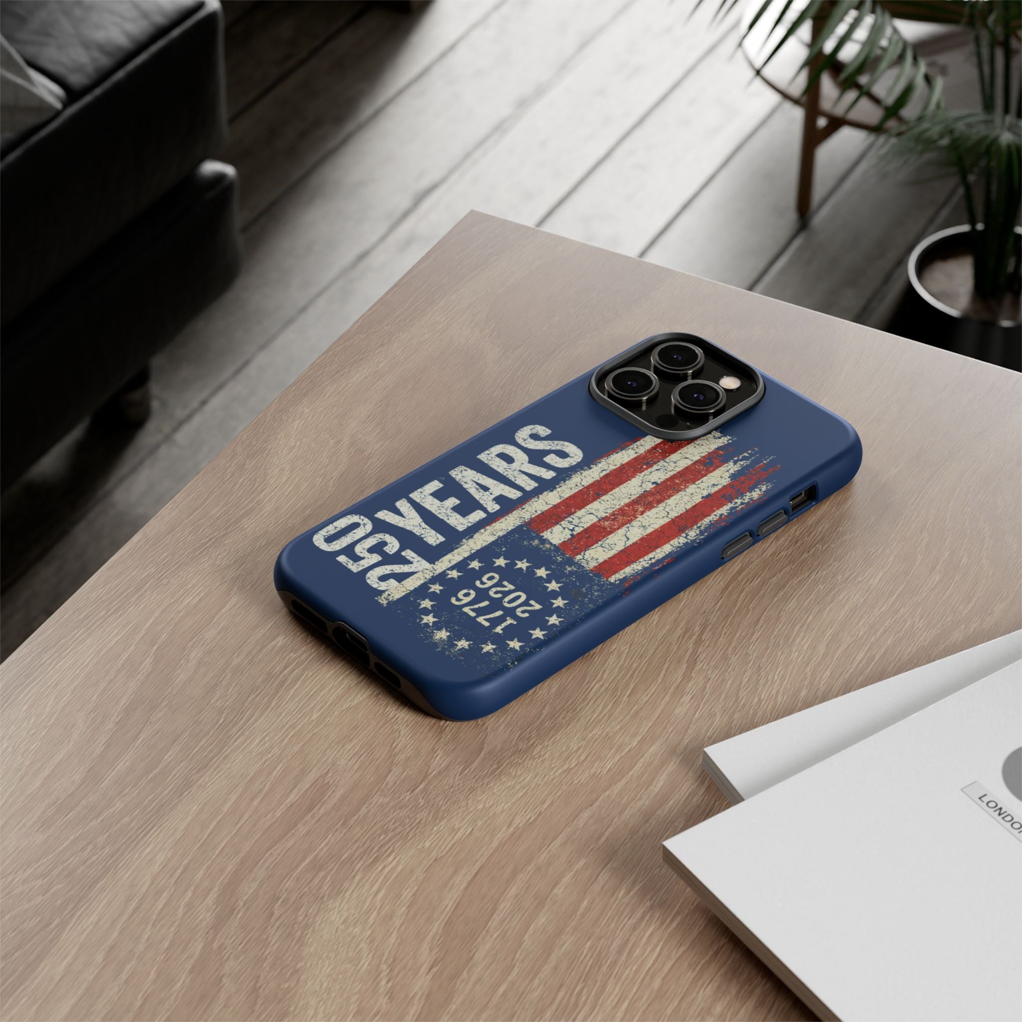 Patriotic 250th Anniversary Phone Case – 1776–2026 Distressed American Flag