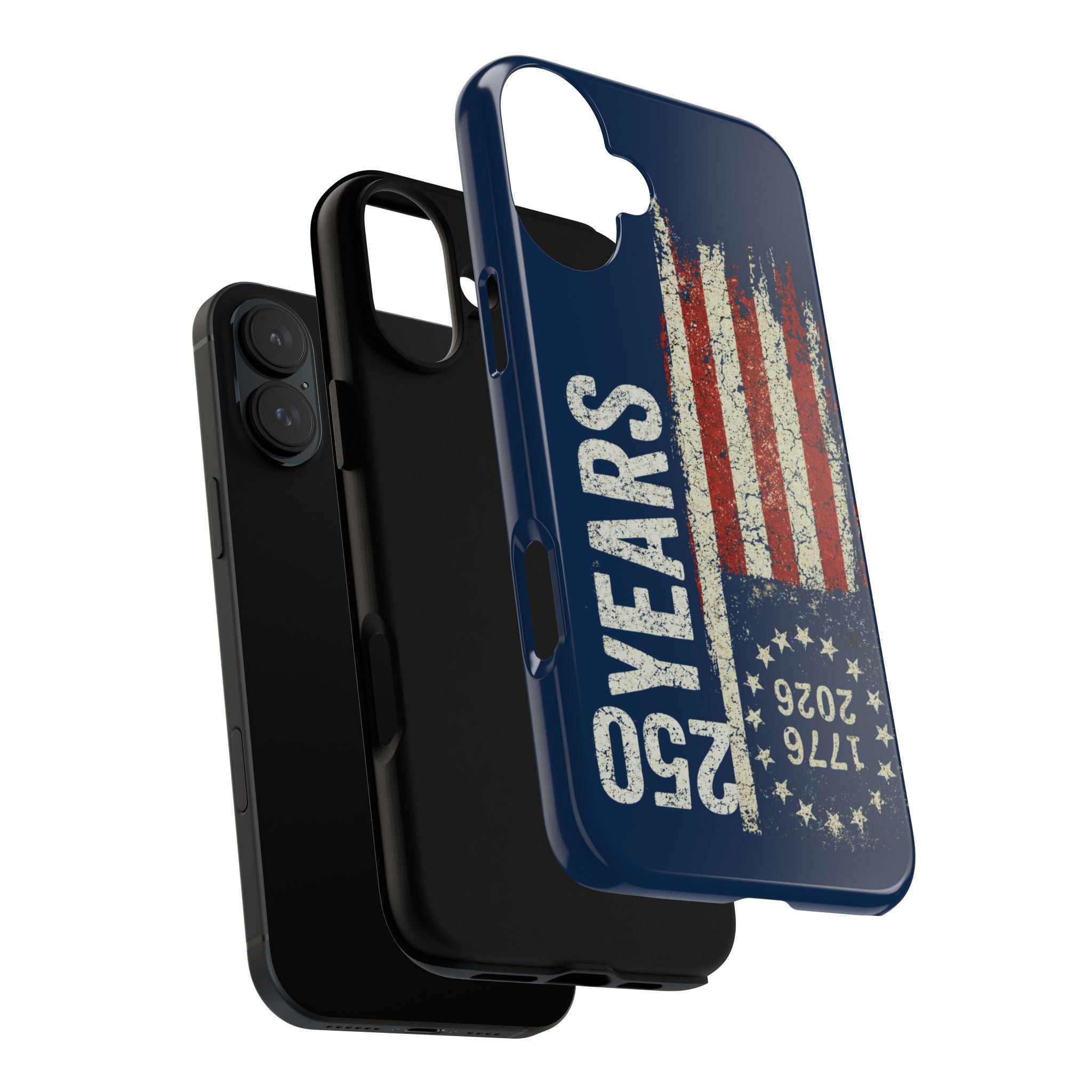 Patriotic 250th Anniversary Phone Case – 1776–2026 Distressed American Flag