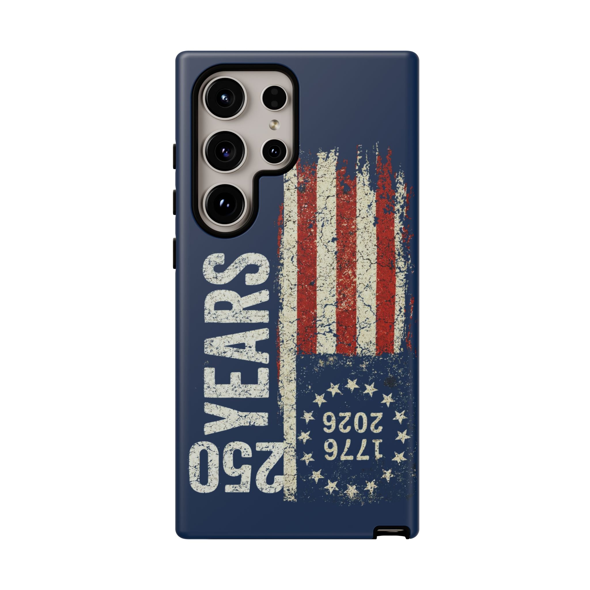 Patriotic 250th Anniversary Phone Case – 1776–2026 Distressed American Flag