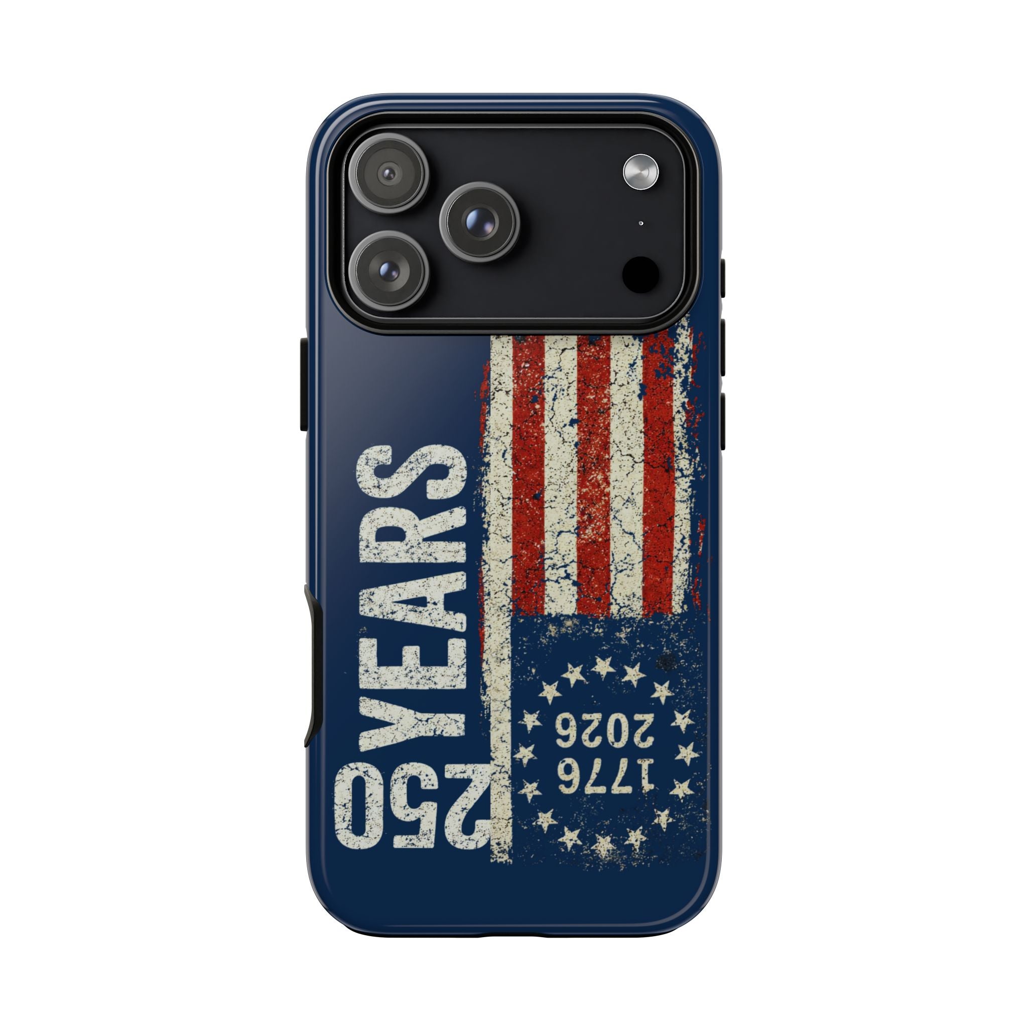 Patriotic 250th Anniversary Phone Case – 1776–2026 Distressed American Flag